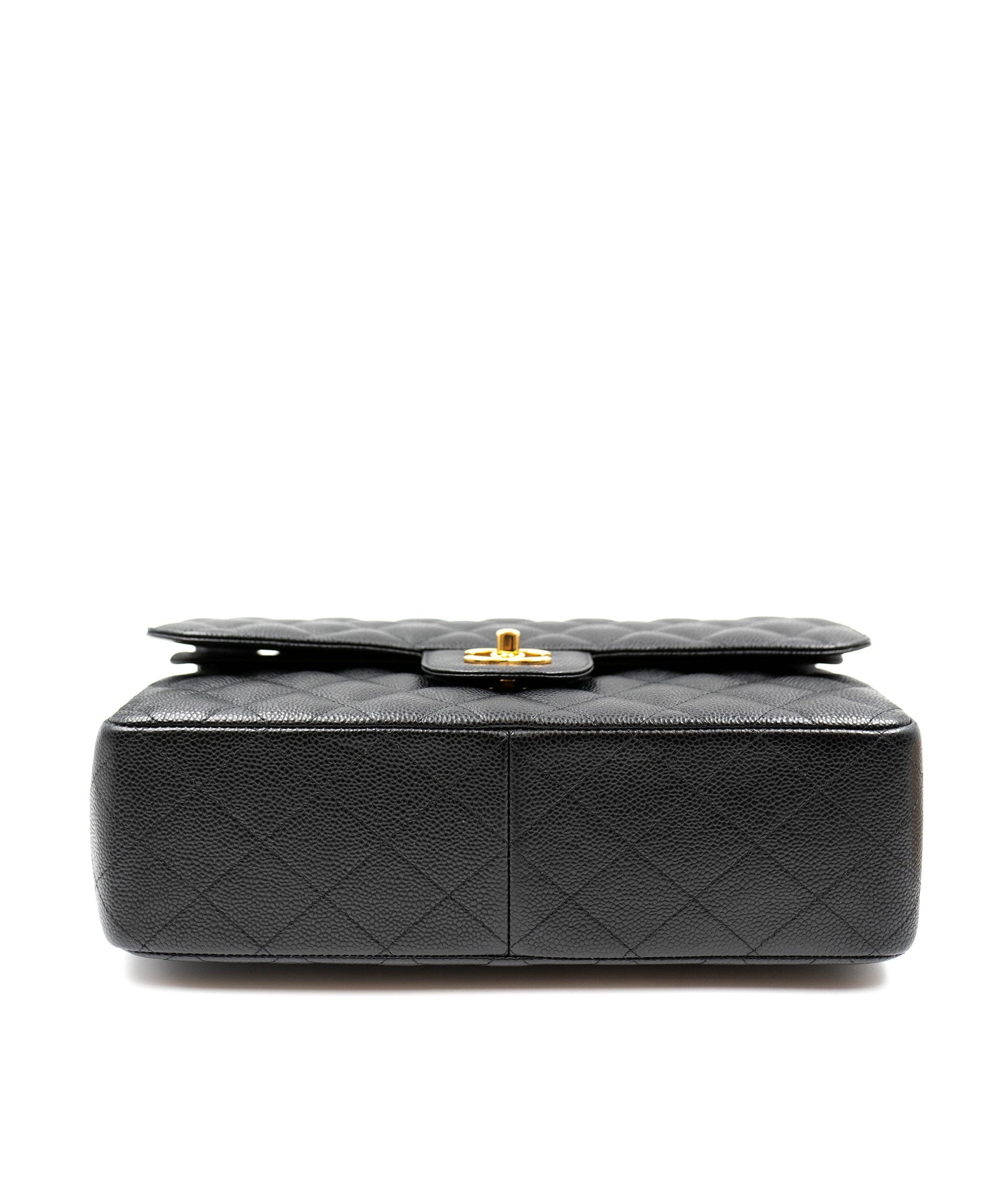 Chanel Chanel Black Caviar Classic Jumbo Flap with GHW 12" AGL2330