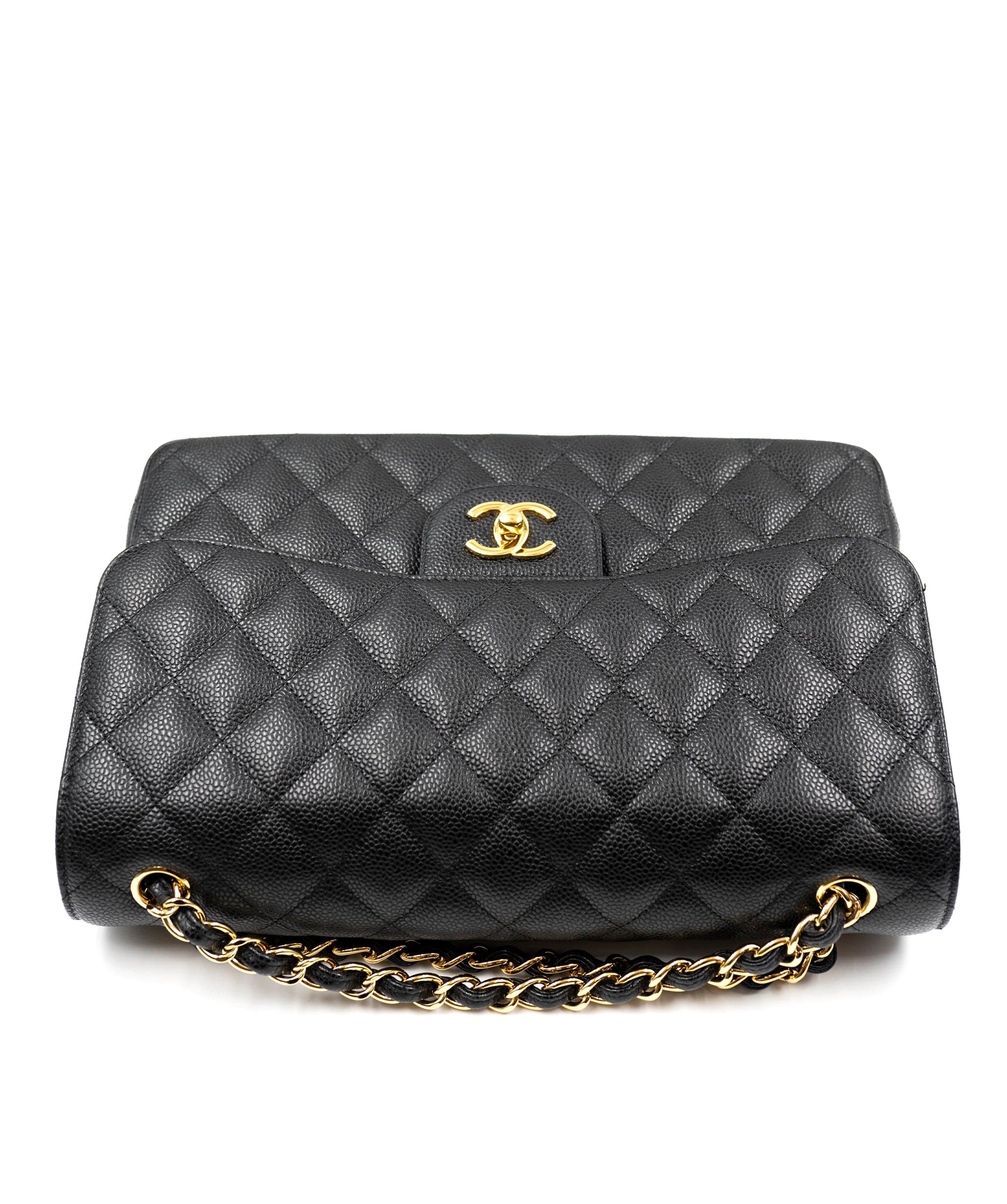 Chanel Chanel Black Caviar Classic Jumbo Flap with GHW 12" AGL2330