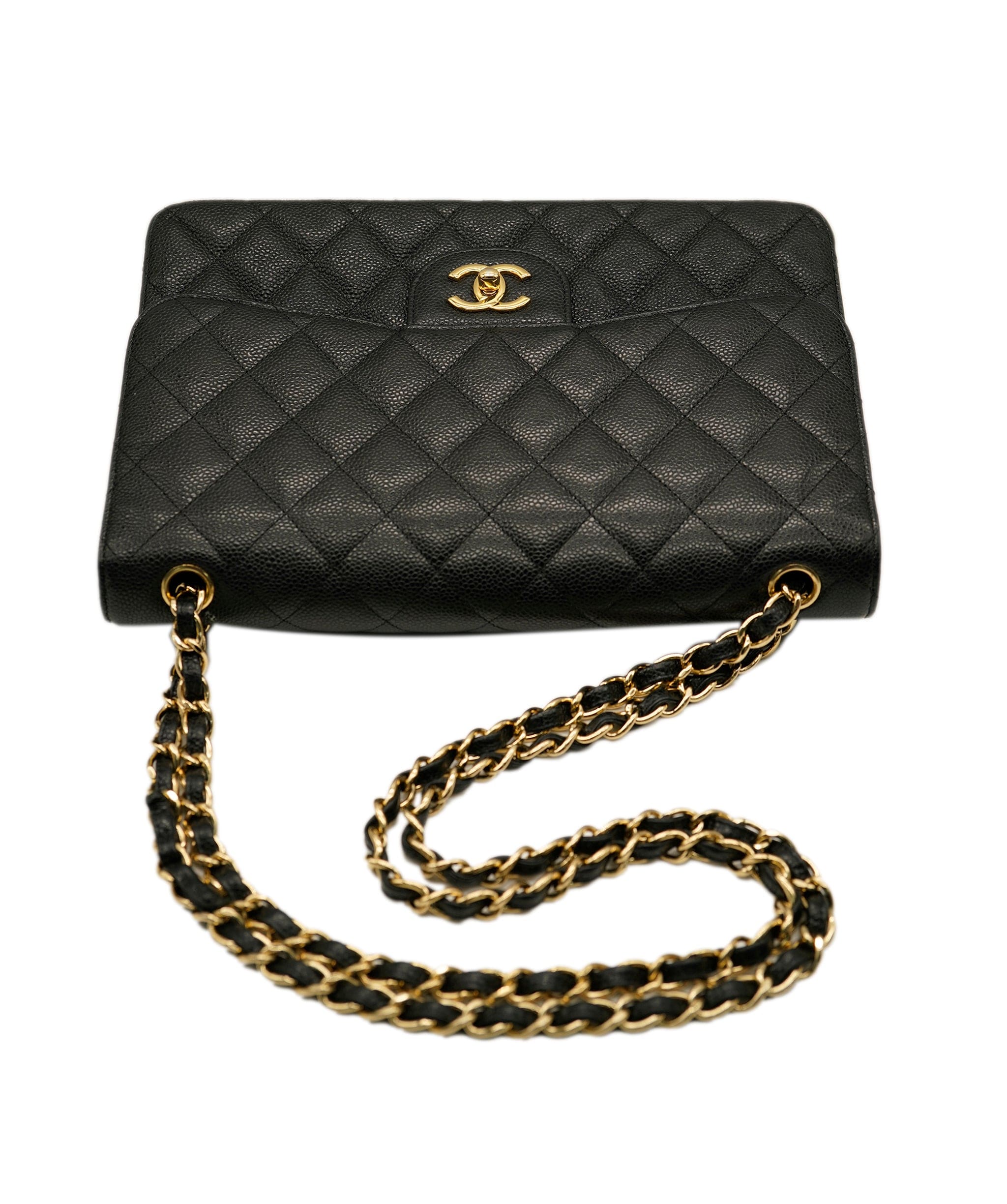 Chanel Chanel black caviar jumbo, with gold hardware ASL5178