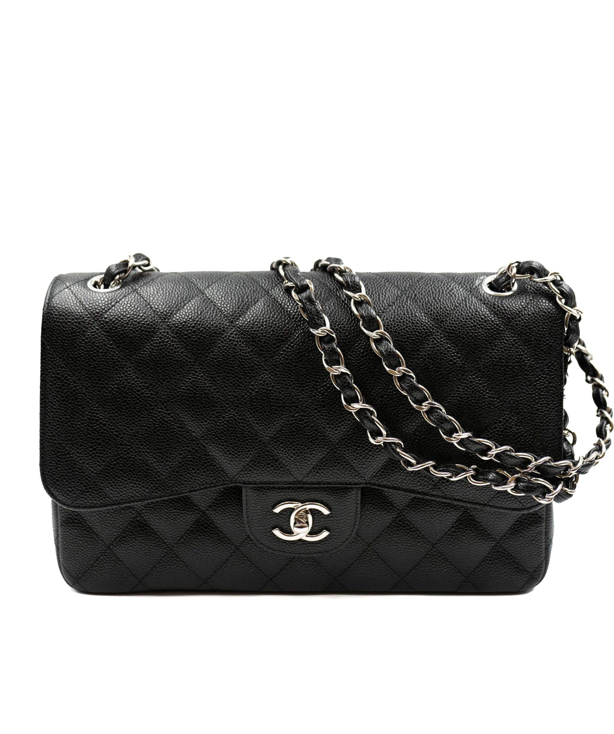 Chanel Chanel Black Caviar Leather Jumbo Bag PHW  - AGL2081