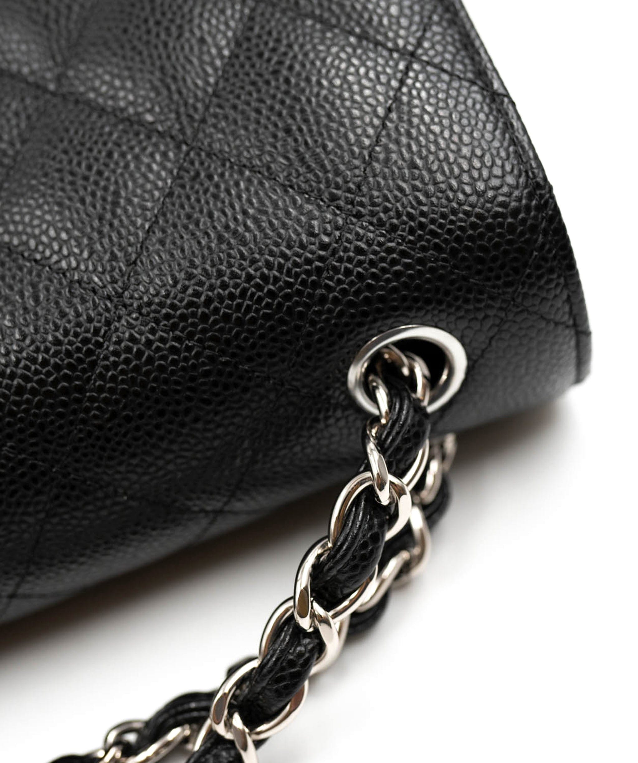 Chanel Chanel Black Caviar Leather Jumbo Bag PHW  - AGL2081