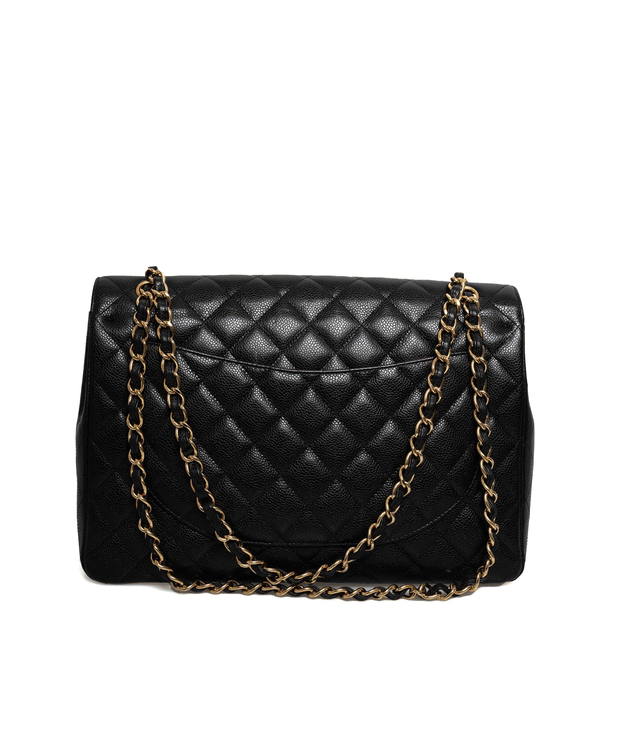 Chanel Chanel Black Caviar Leather Maxi Double Flap Bag GHW - AGL1526