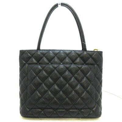 Chanel Chanel Black Caviar Medallion Tote A01804 ASL3058