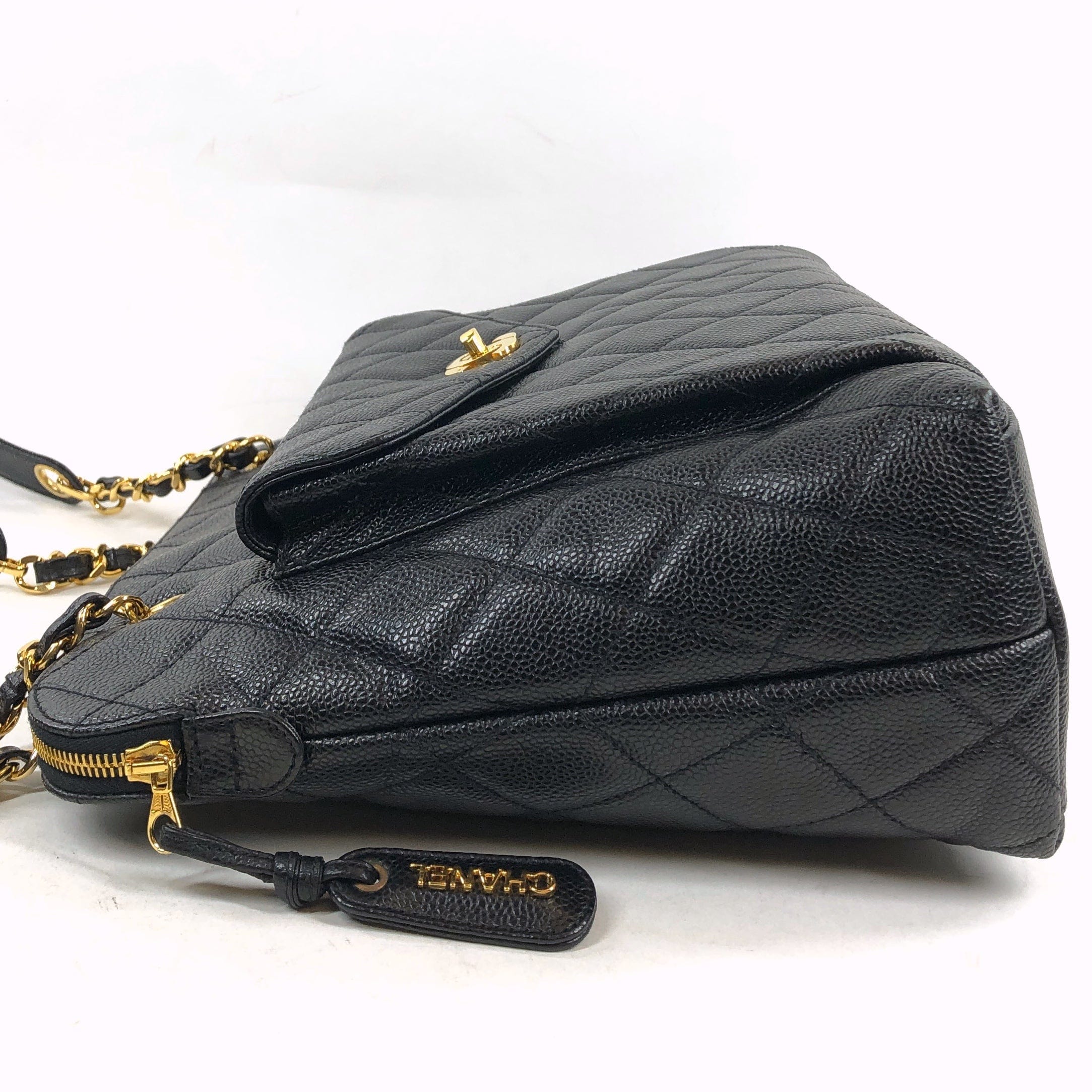 Chanel Chanel Black Caviar Shoulder Tote Bag PXL1508