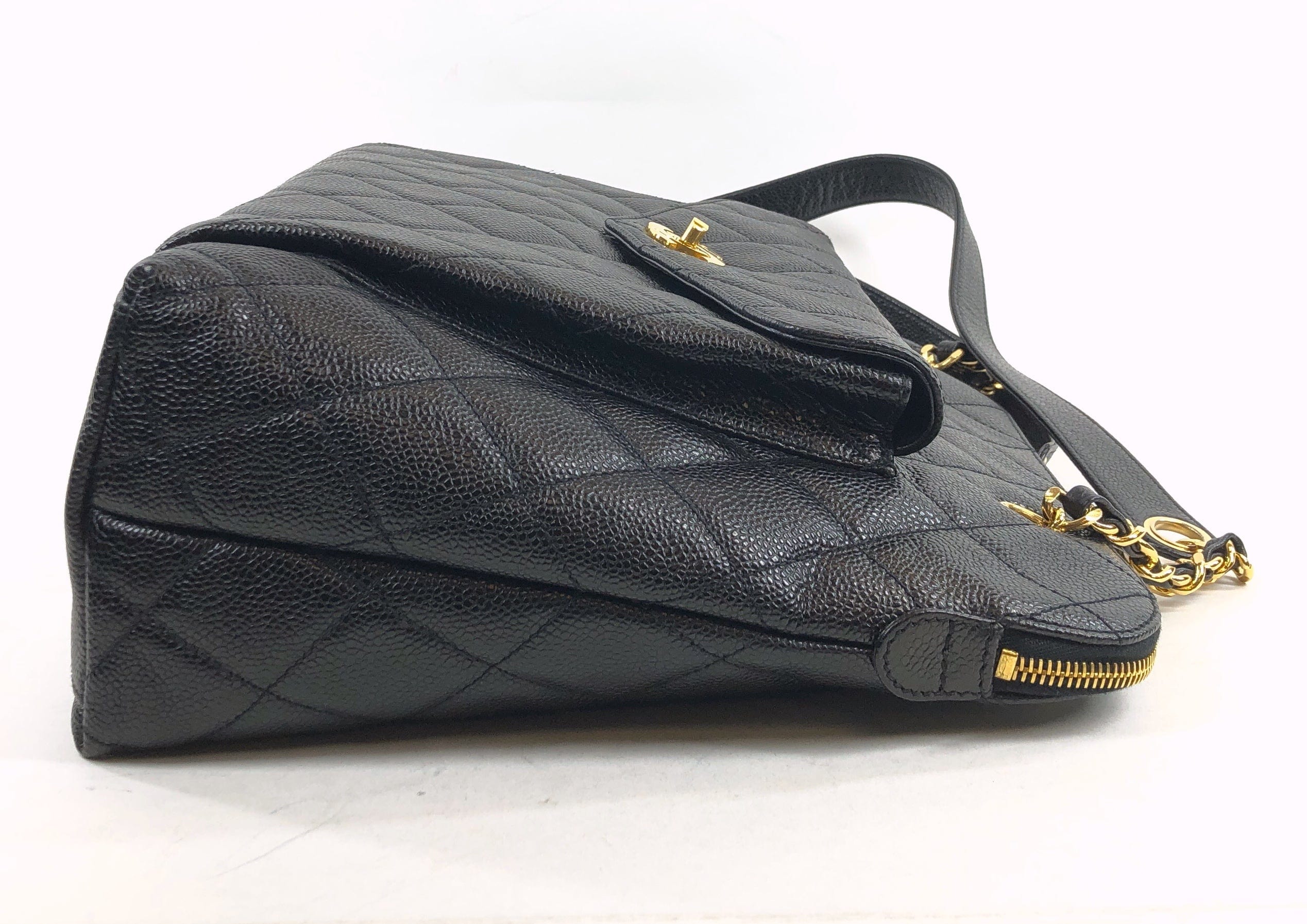 Chanel Chanel Black Caviar Shoulder Tote Bag PXL1508