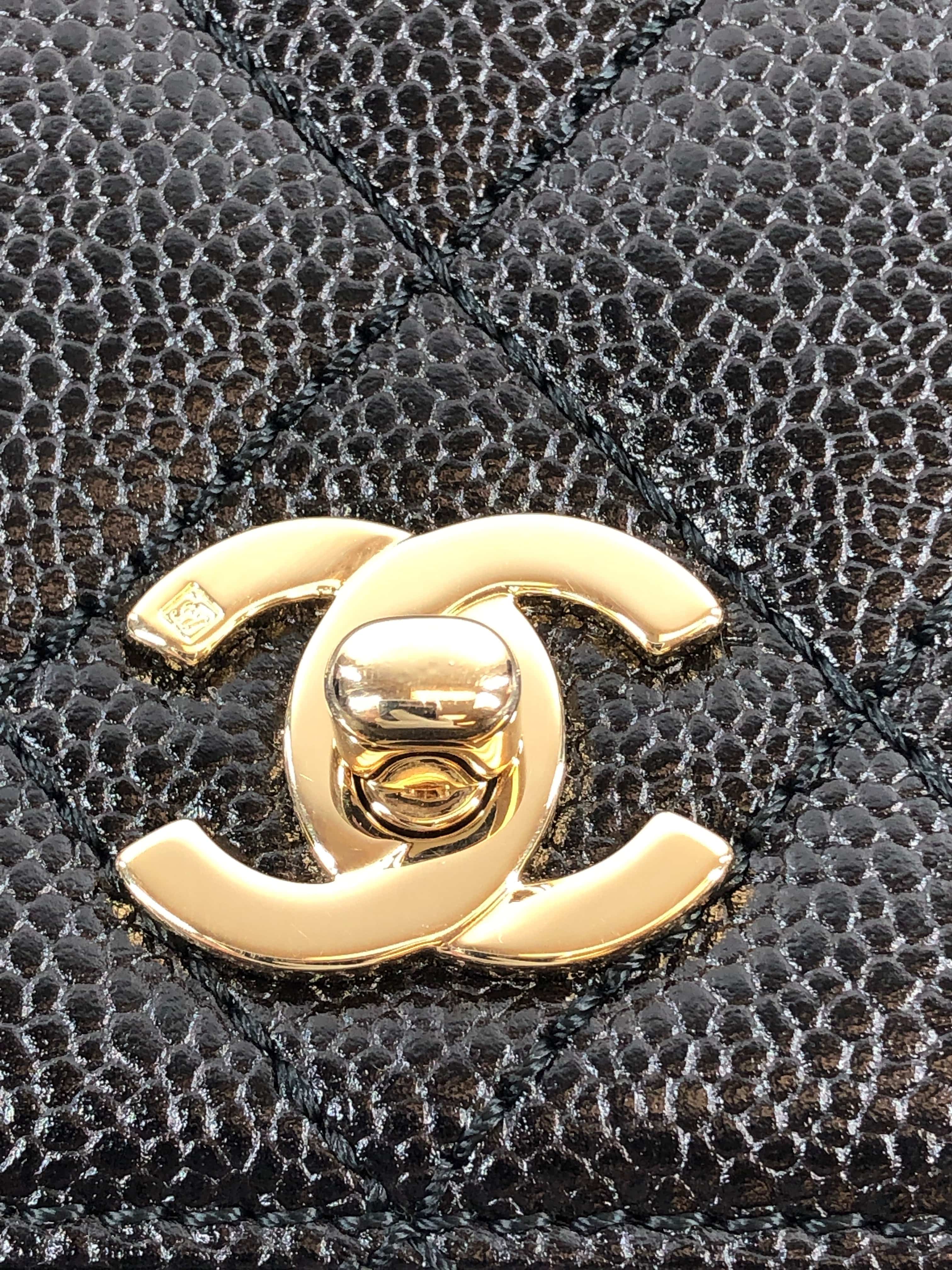 Chanel Chanel Black Caviar Top Handle Bag PXL1501