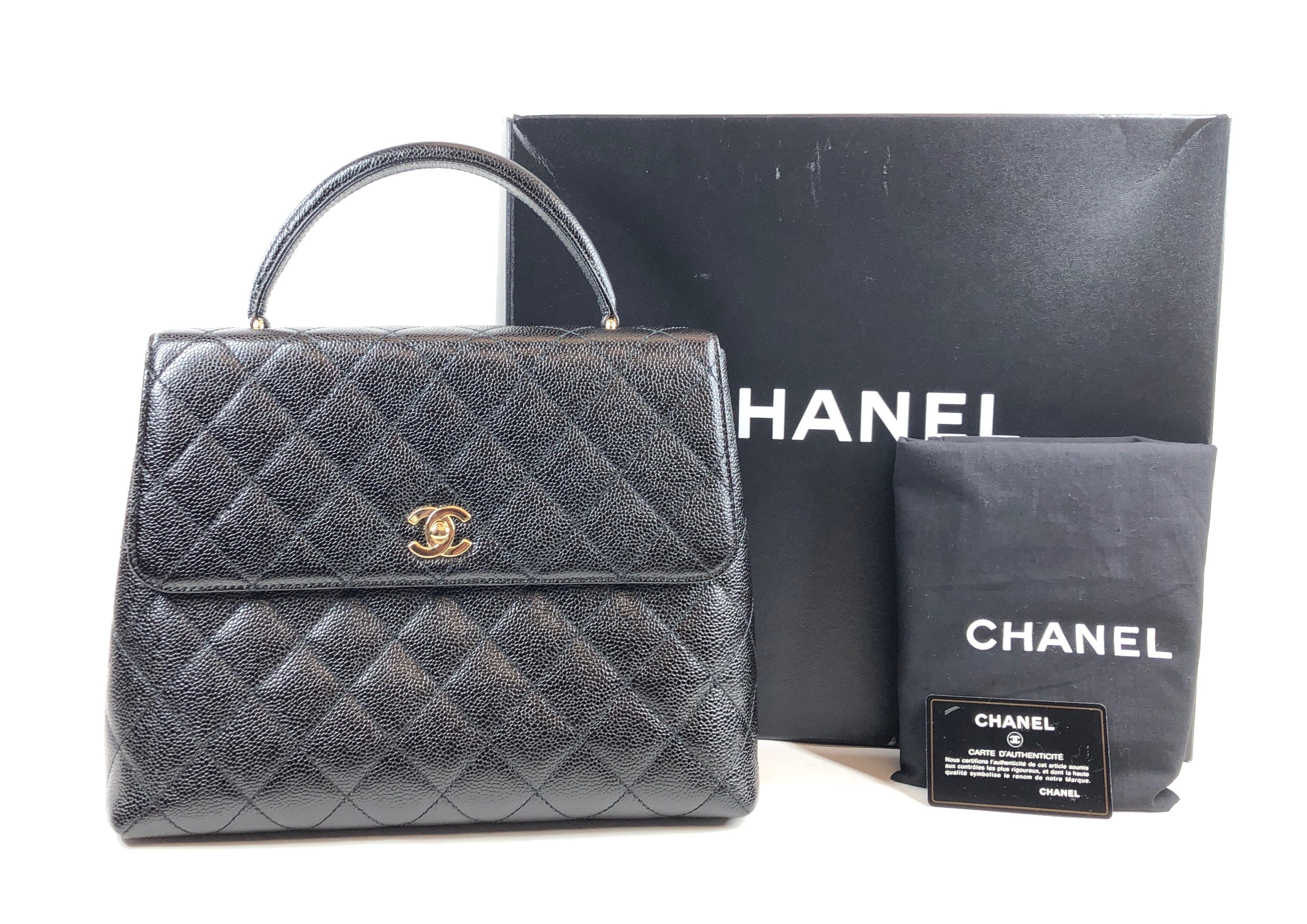 Chanel Chanel Black Caviar Top Handle Bag PXL1501