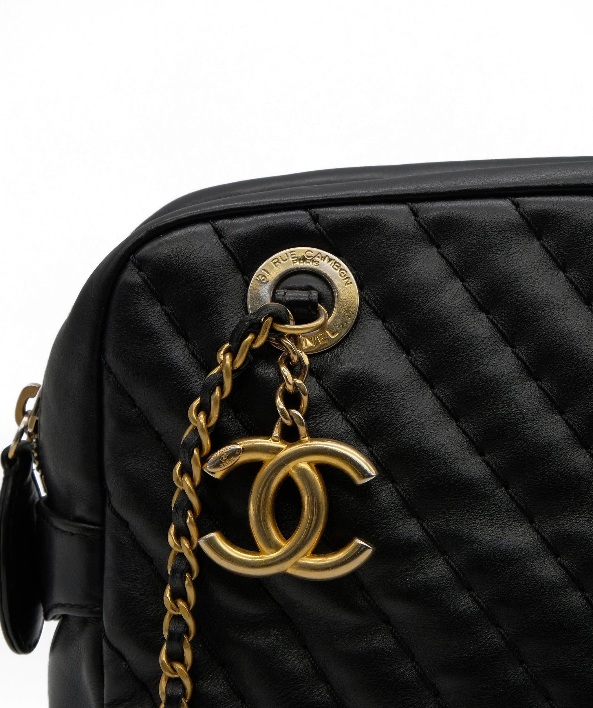 Chanel Chanel Black Chevron Shoulder Bag RJC1876