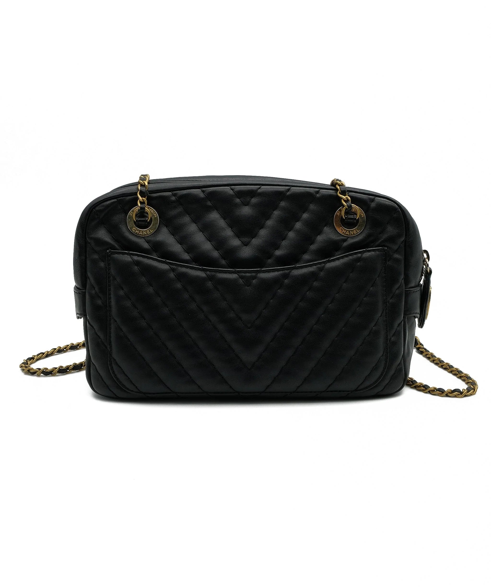 Chanel Chanel Black Chevron Shoulder Bag RJC1876