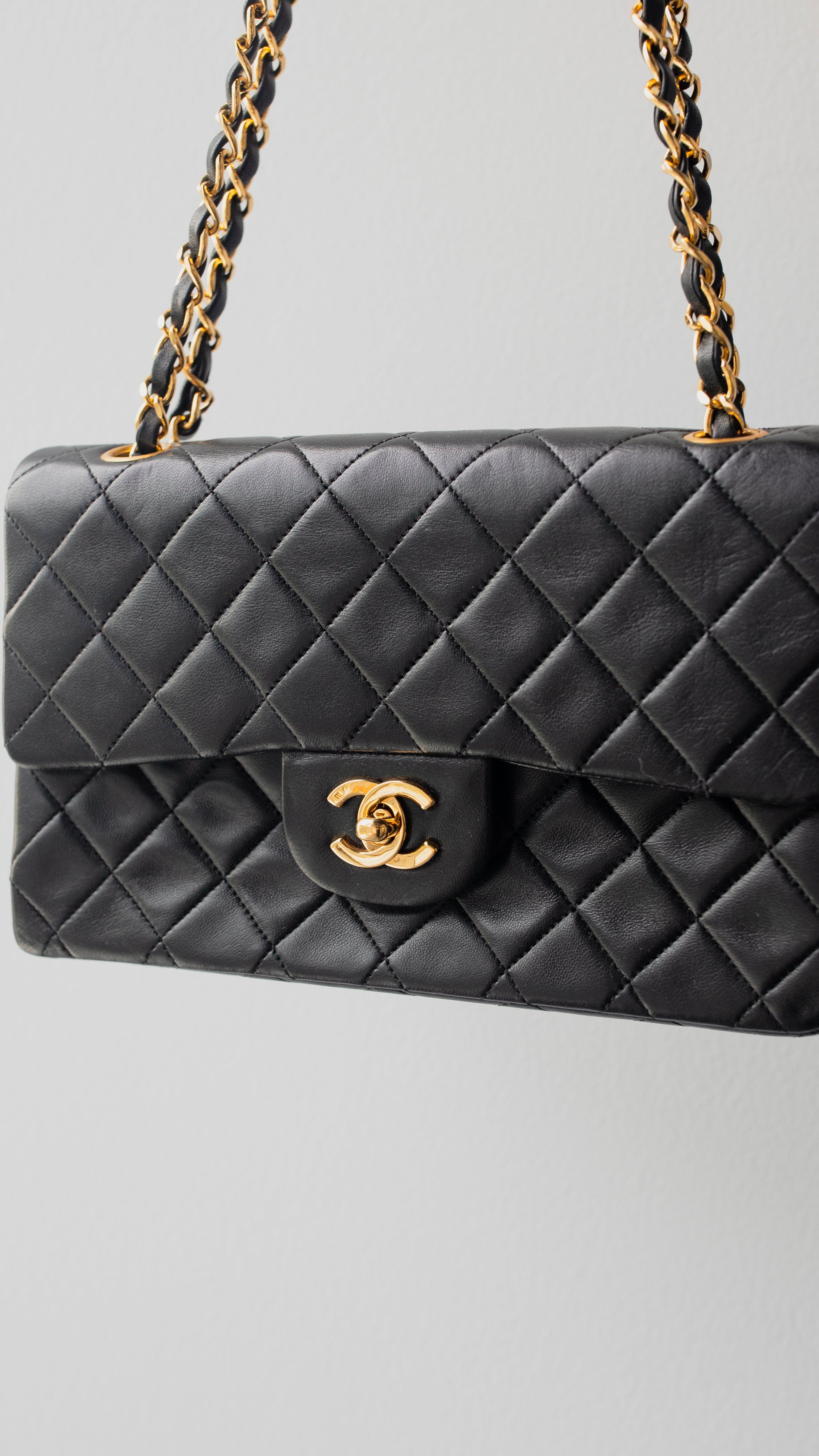 Chanel Chanel Black Classic Double Flapbag 10" RJL1787