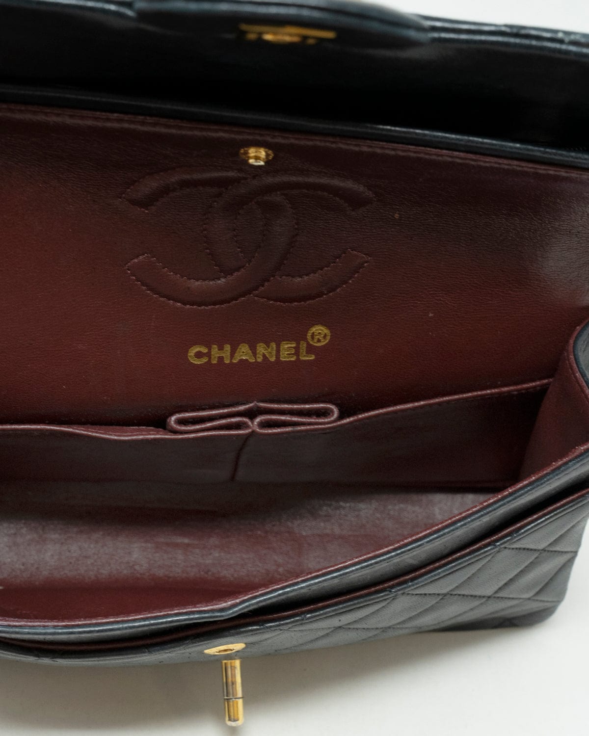 Chanel Chanel Black Lambskin 9 inch Classic Flap Bag GHW - AGL1787