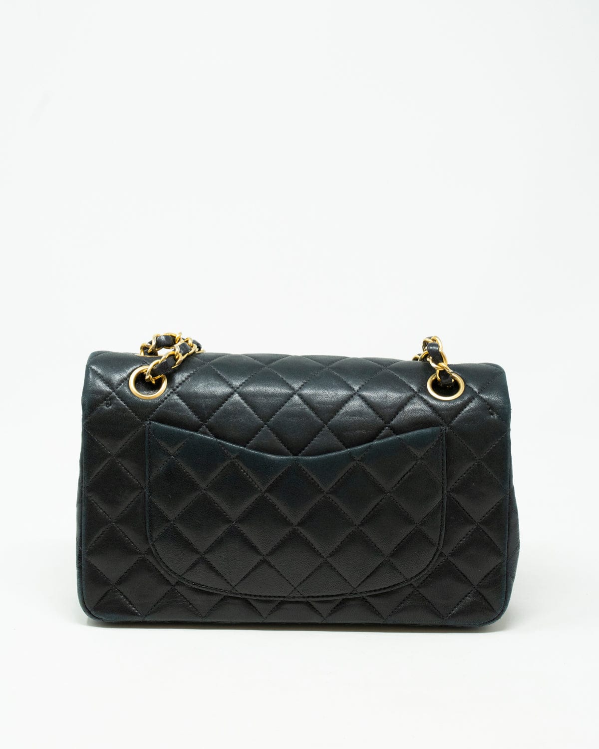 Chanel Chanel Black Lambskin 9 inch Classic Flap Bag GHW - AGL1787