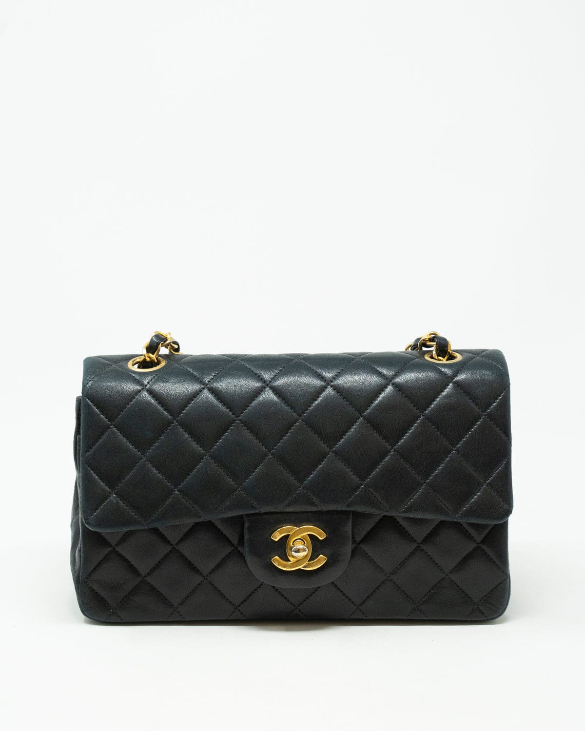 Chanel Chanel Black Lambskin 9 inch Classic Flap Bag GHW - AGL1787