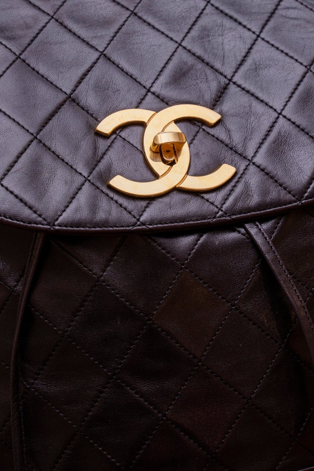 Chanel Chanel Black Lambskin Duma Backpack GHW  - AGL1606