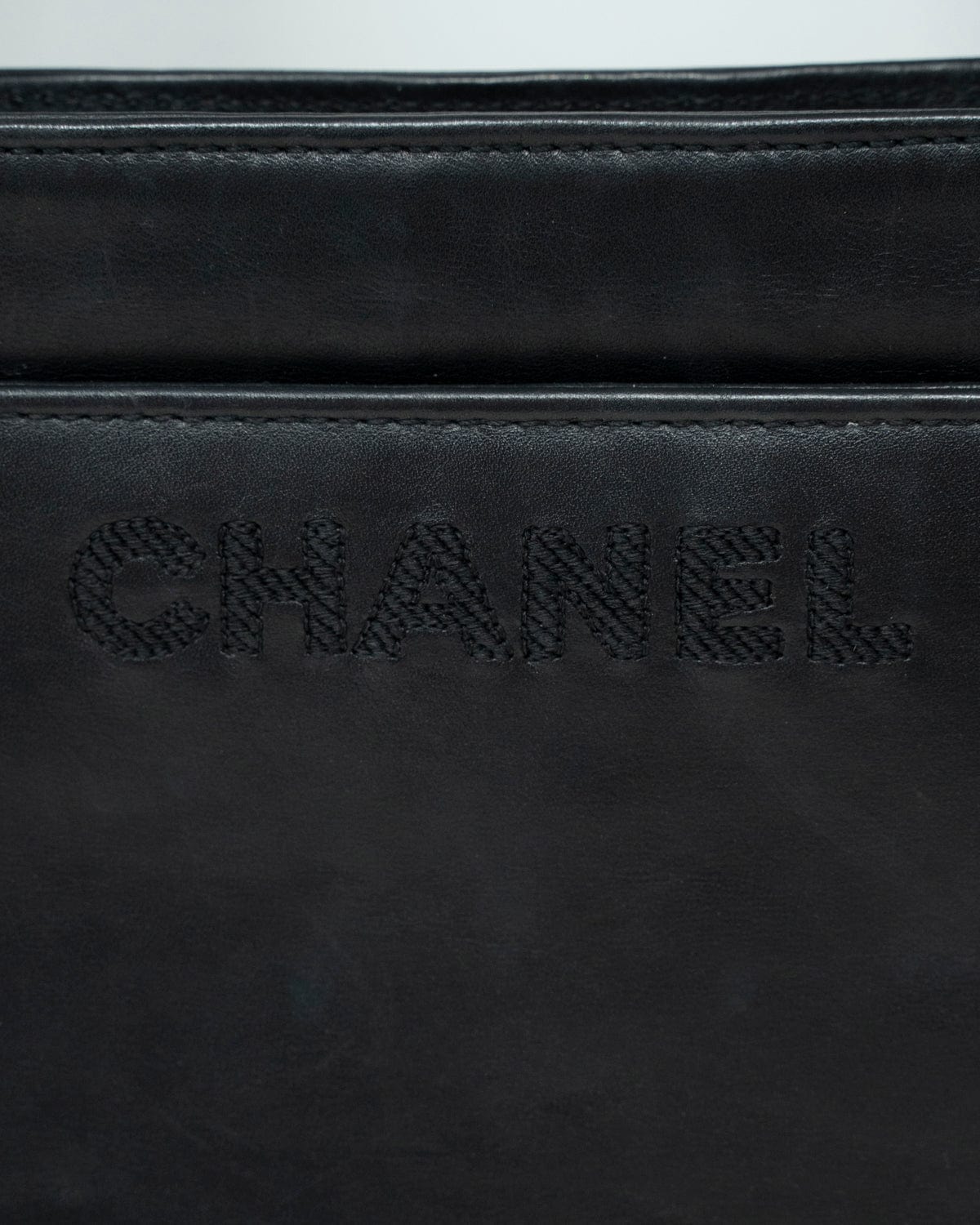 Chanel Chanel Black Lambskin Leather Tote Bag GHW - AGL1512