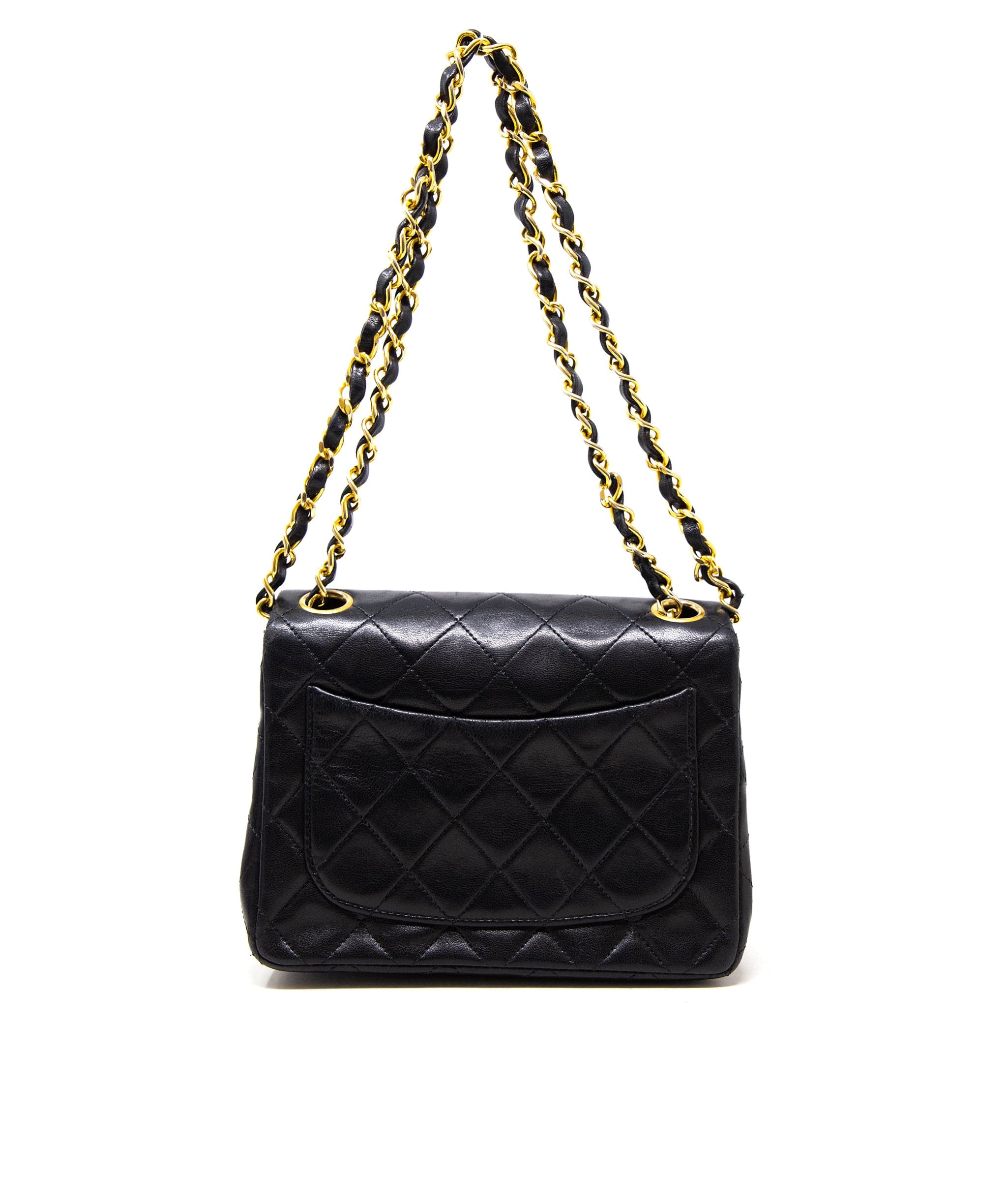 Chanel Chanel black lambskin mini flap bag - AGL2218