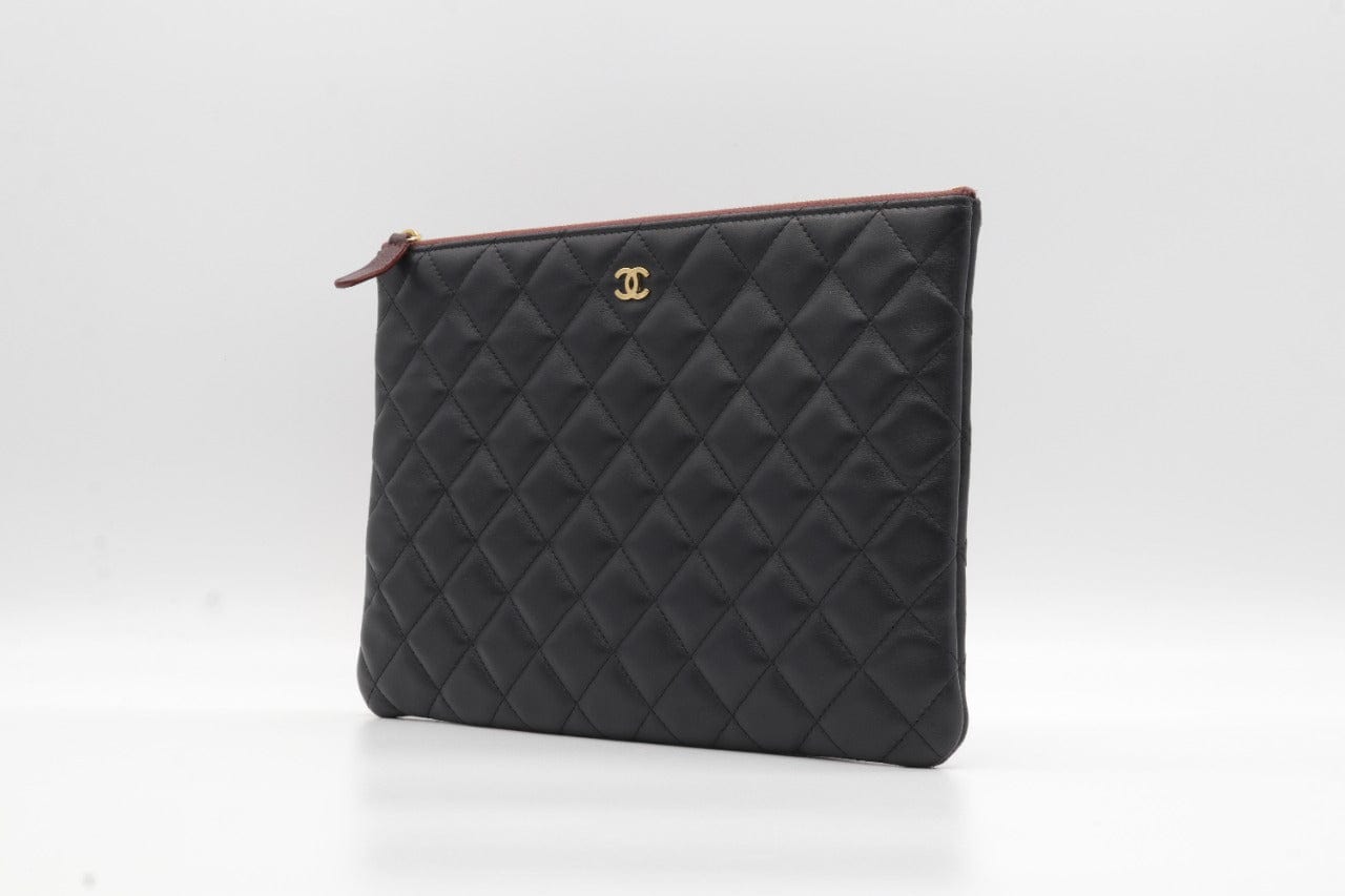 Chanel Chanel Black Lambskin Pouch RJC1222