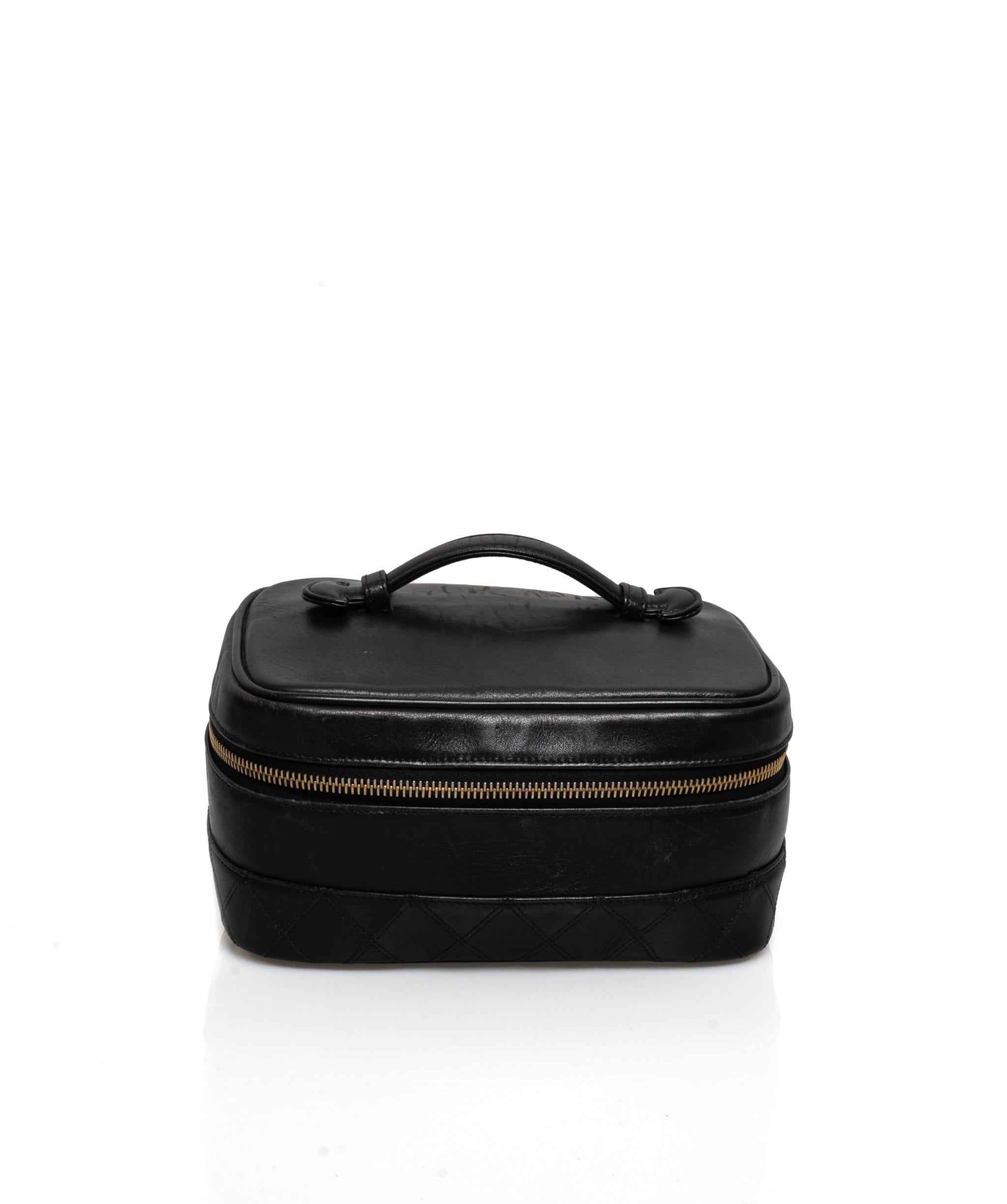 Chanel Chanel Black Leather Vanity Case Bag - AWL1201