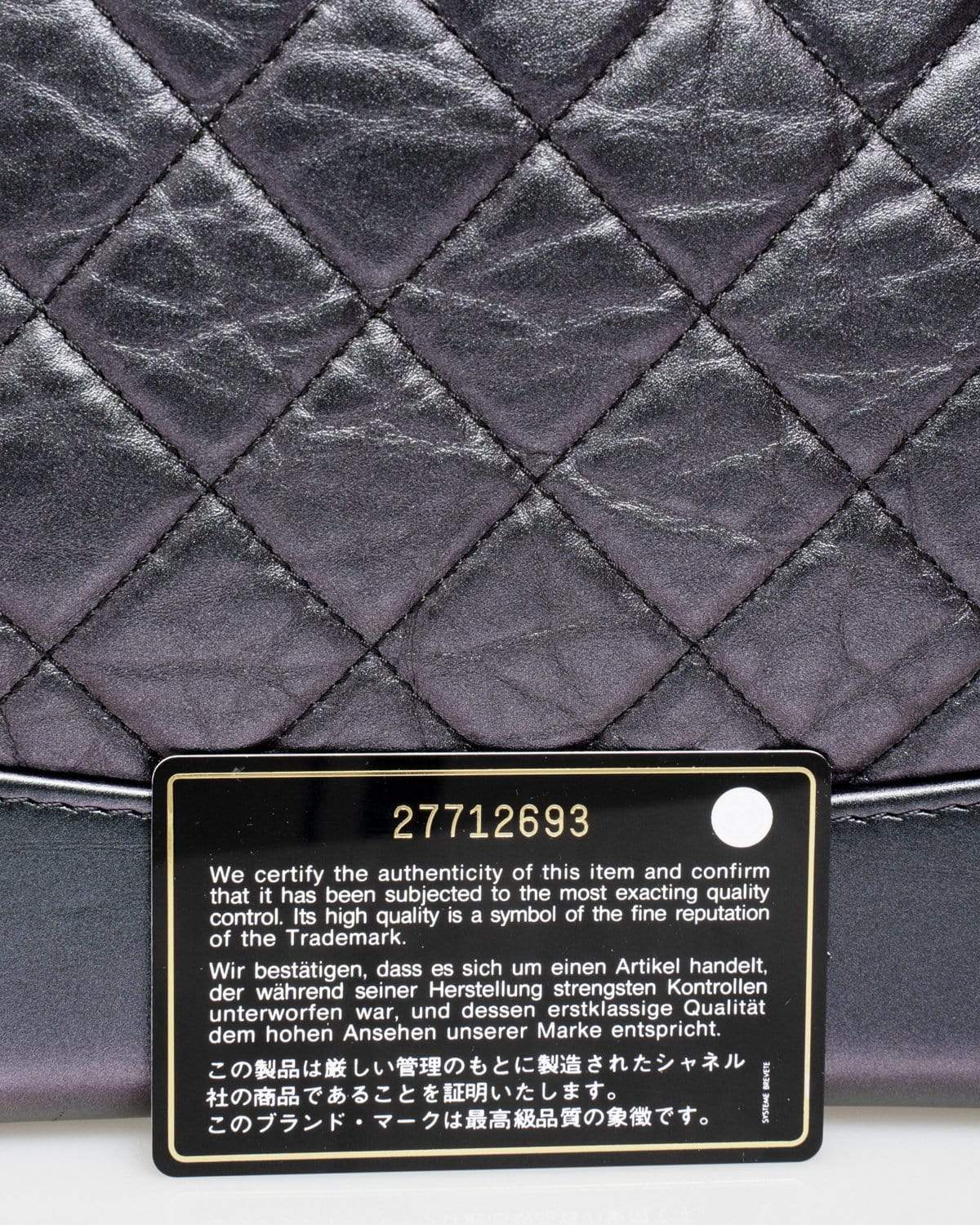 Chanel Chanel Black/Purple Distressed Leather Gabrielle Backpack - AGL1480