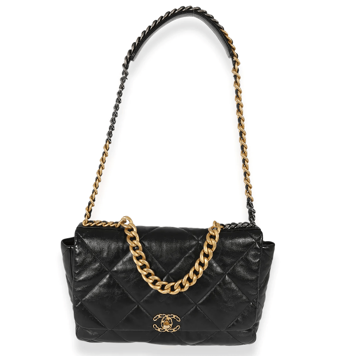 Chanel Chanel Black Quilted Lambskin Maxi Chanel 19 Bag 126354