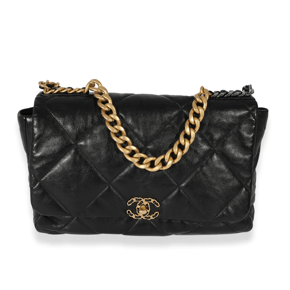 Chanel Chanel Black Quilted Lambskin Maxi Chanel 19 Bag 126354