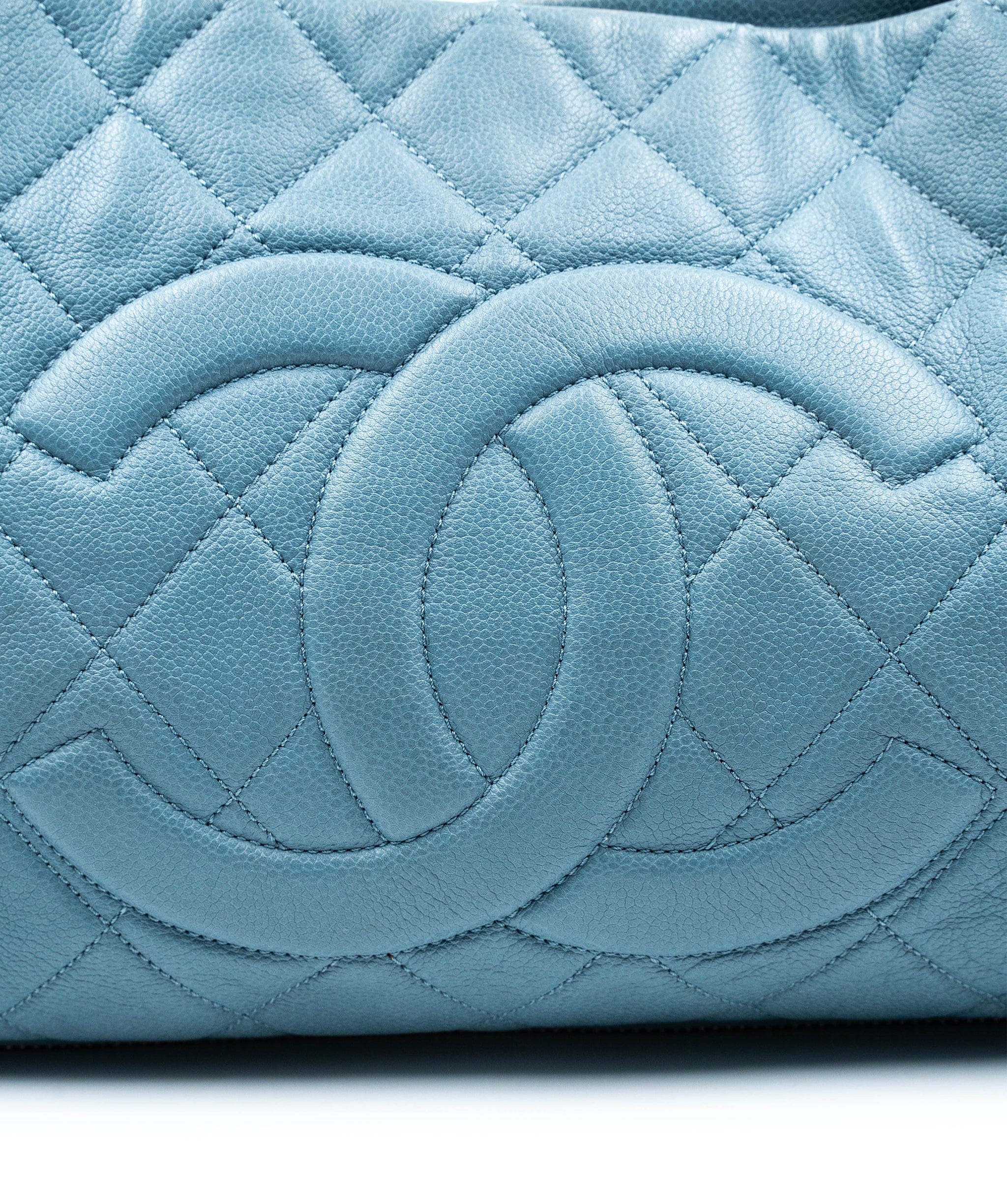 Chanel Chanel Blue CC Quilted Leather Tote Bag PHW  - AGL1991