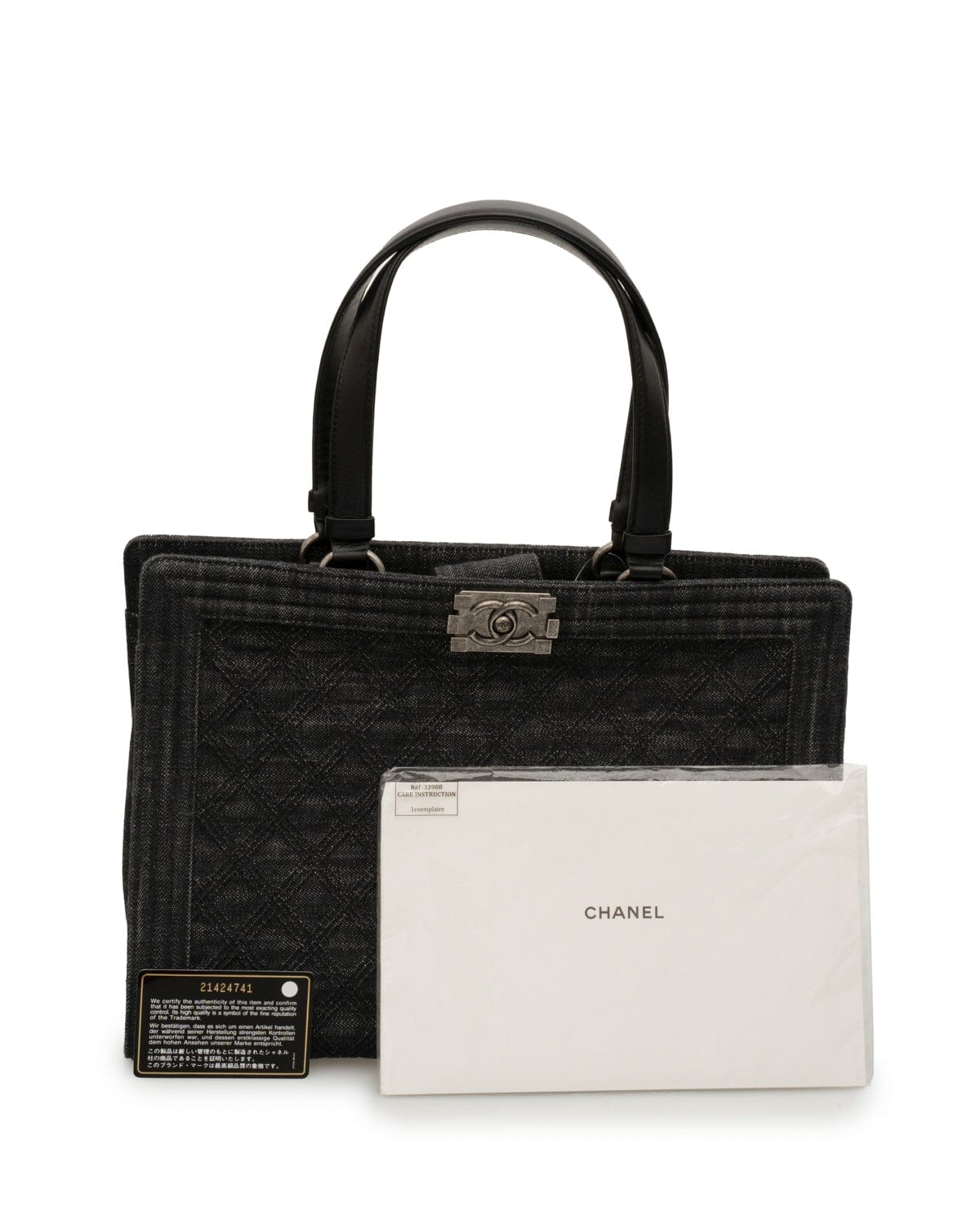 Chanel Chanel Boy Black Denim Boy Tote - ASL2015