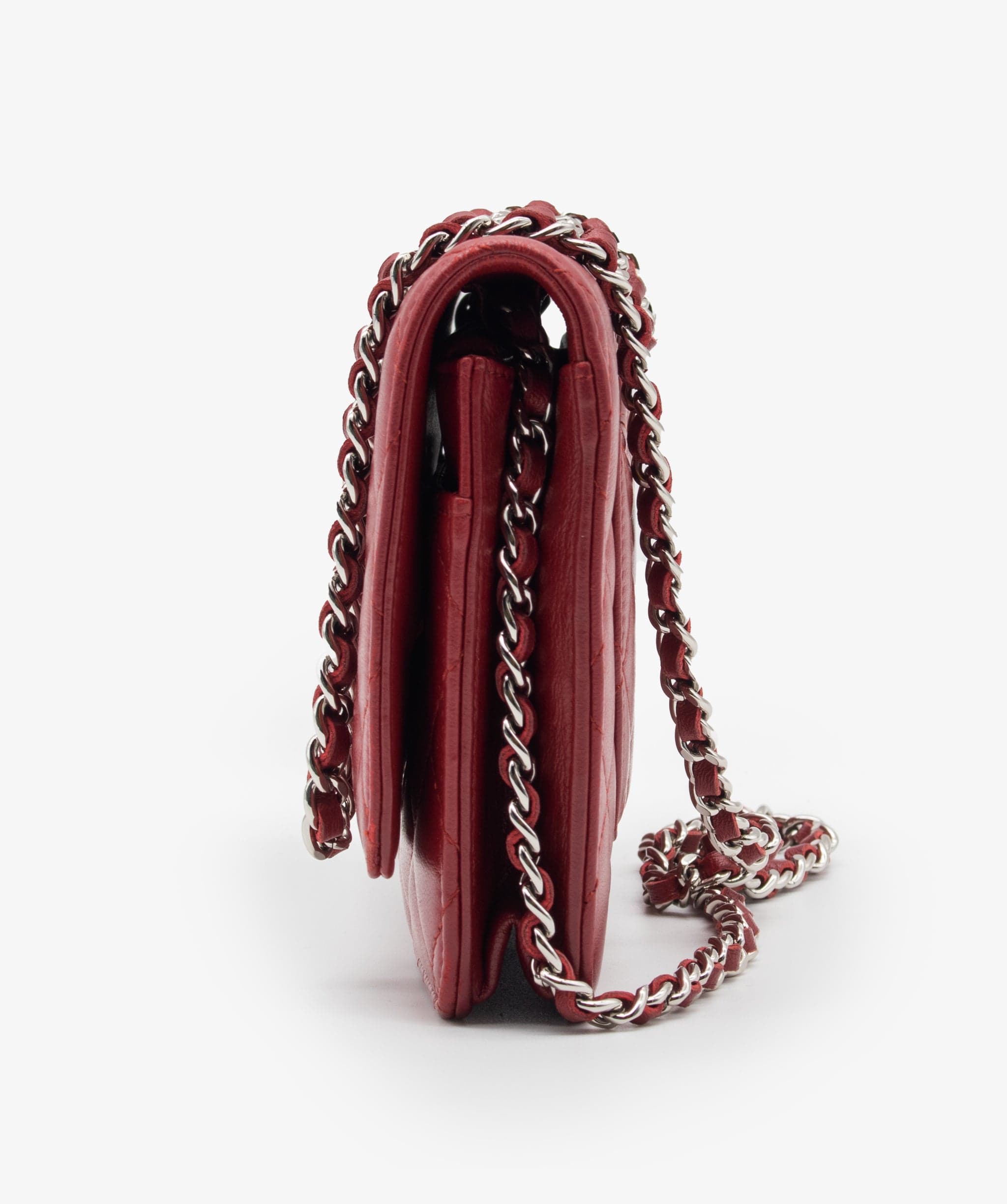 Chanel Chanel Burgundy Matelasse Wallet on Chain