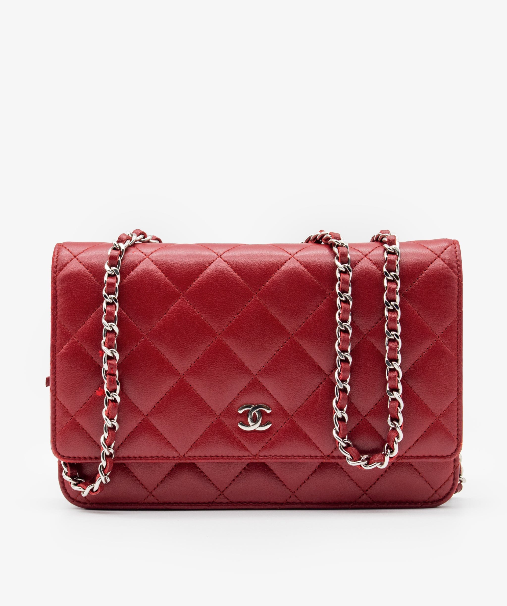 Chanel Chanel Burgundy Matelasse Wallet on Chain