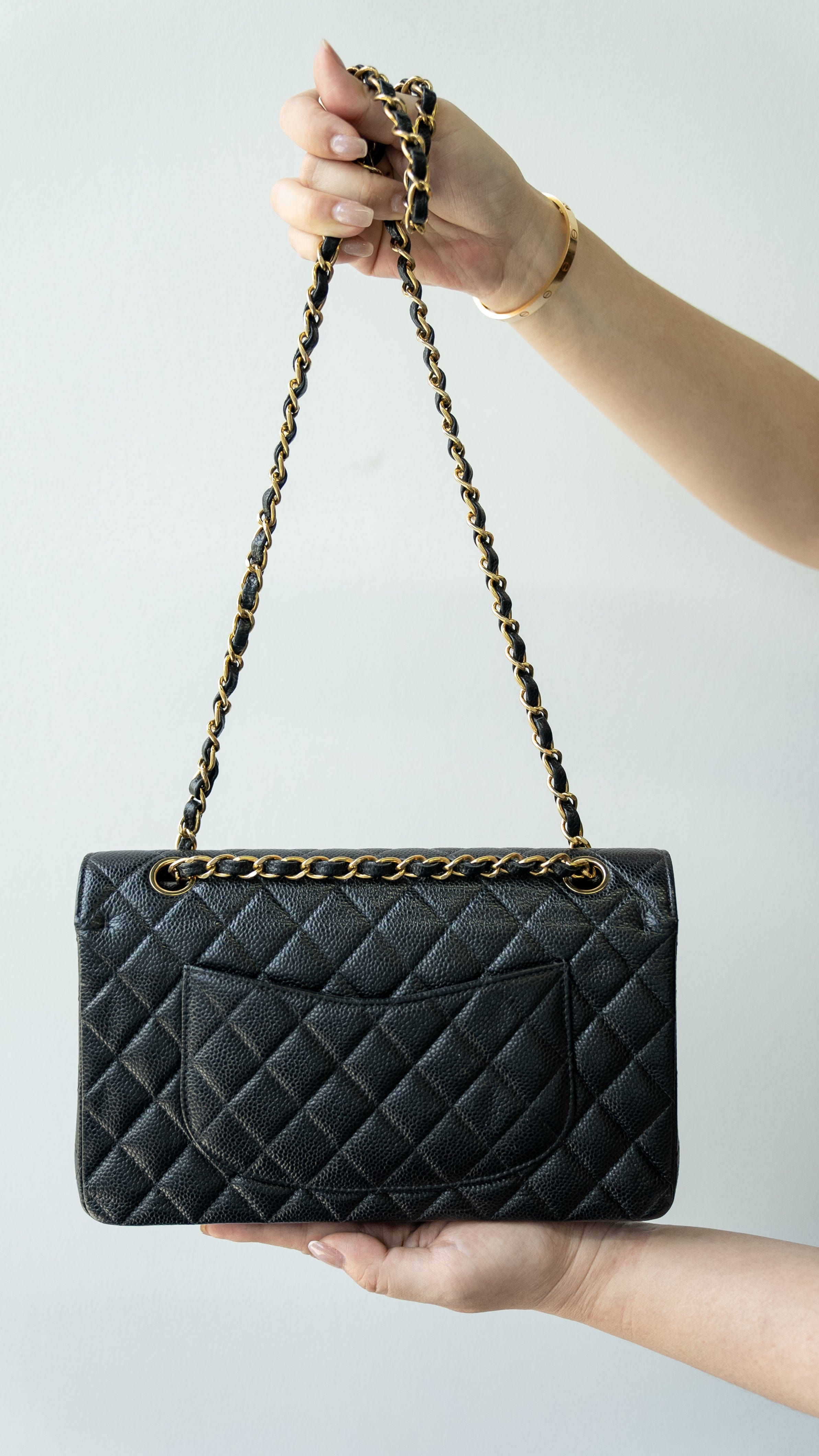 Chanel Chanel Caivar skin Classic flap bag with GHW - AWL3362