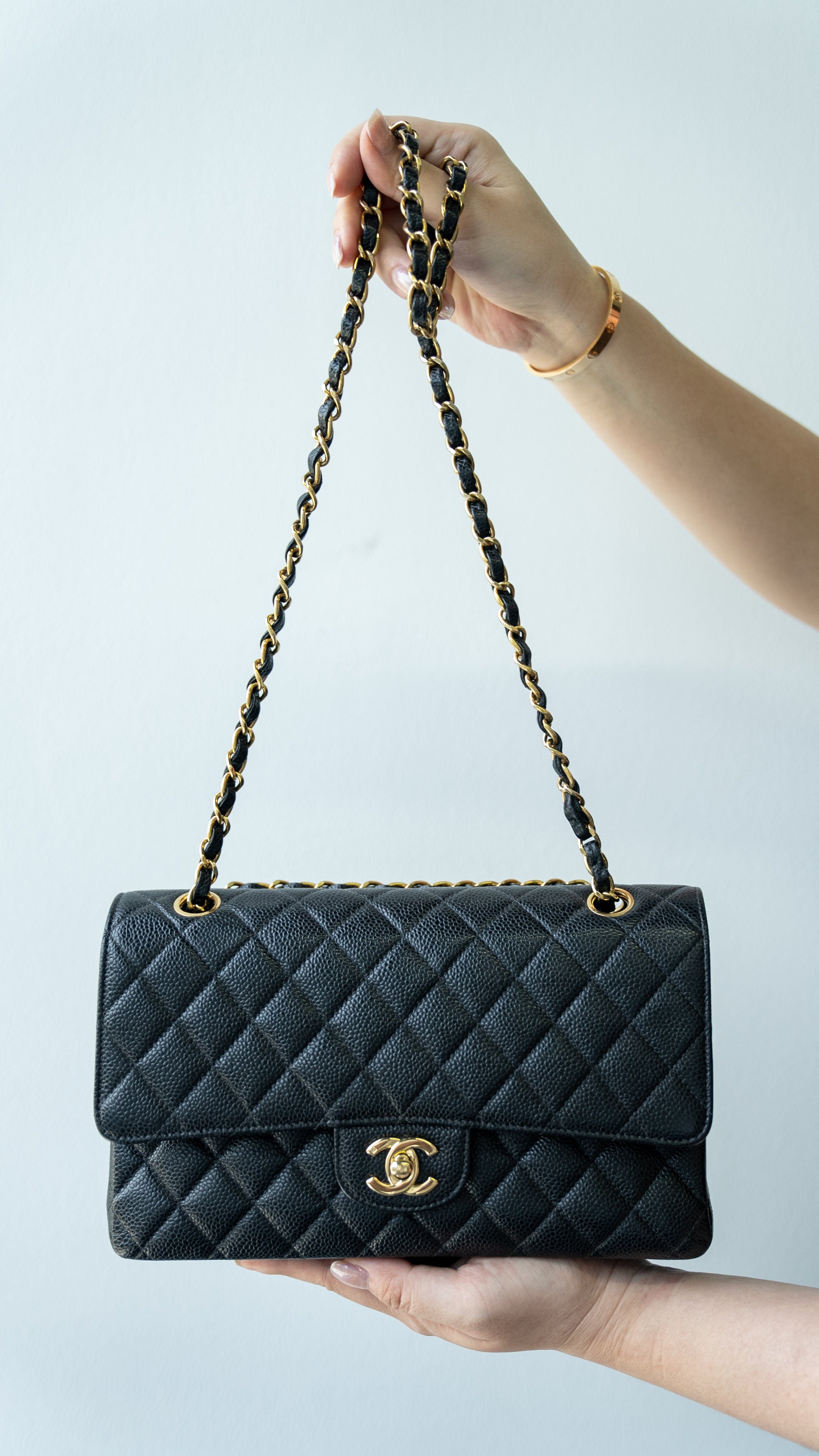 Chanel Chanel Caivar skin Classic flap bag with GHW - AWL3362