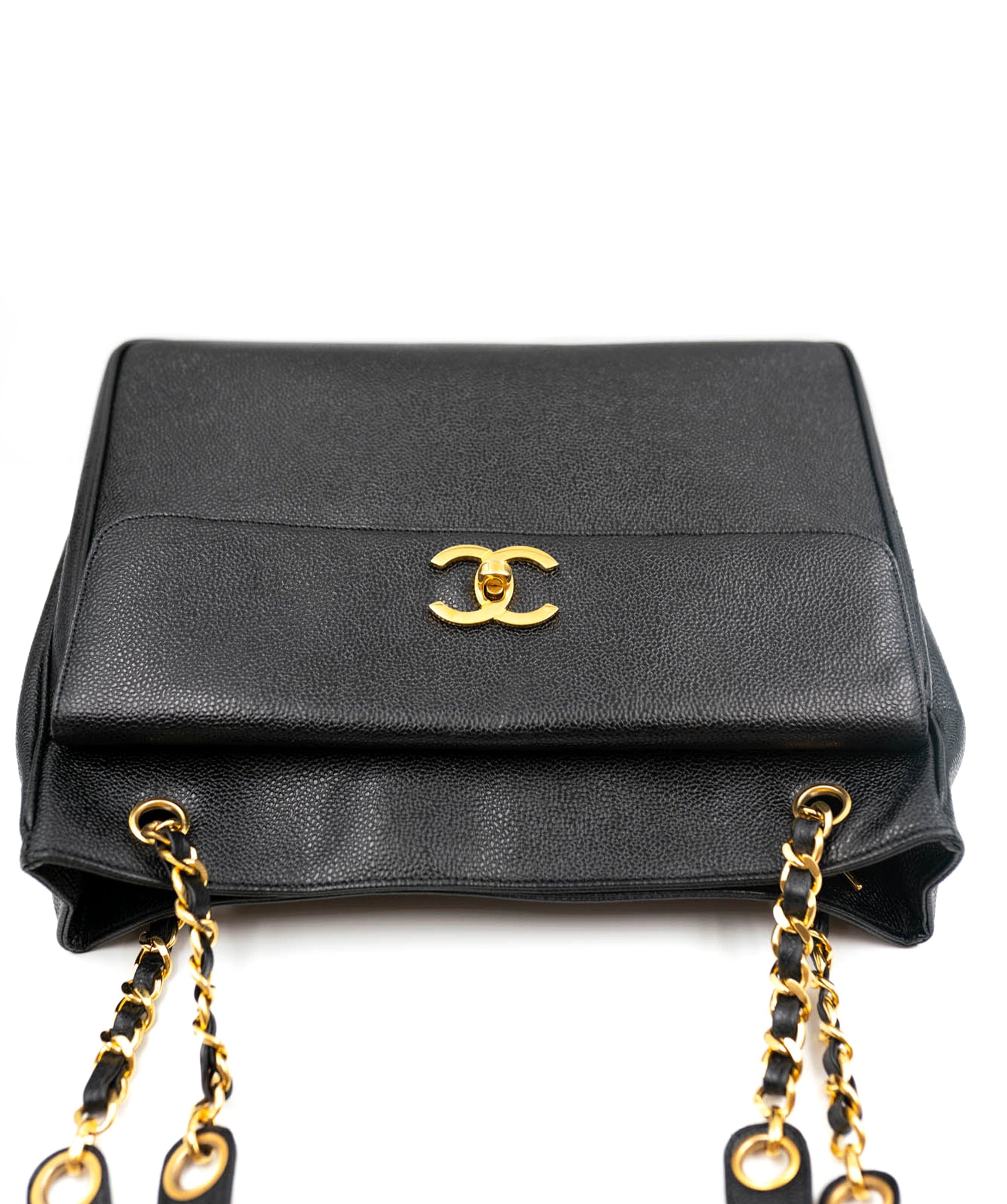 Chanel Chanel Caviar Chain Tote Black PXL1649