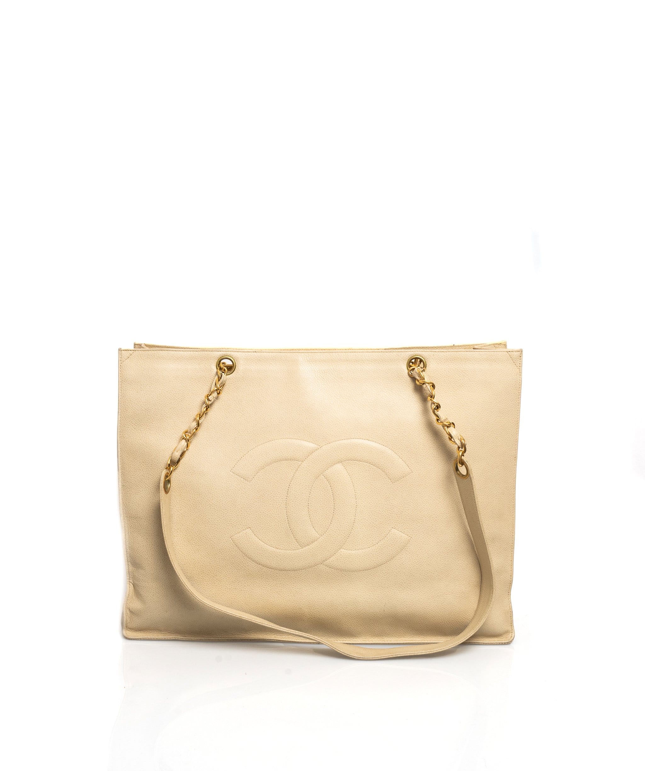 Chanel Chanel Caviar Cream Tote Bag - ADL1352