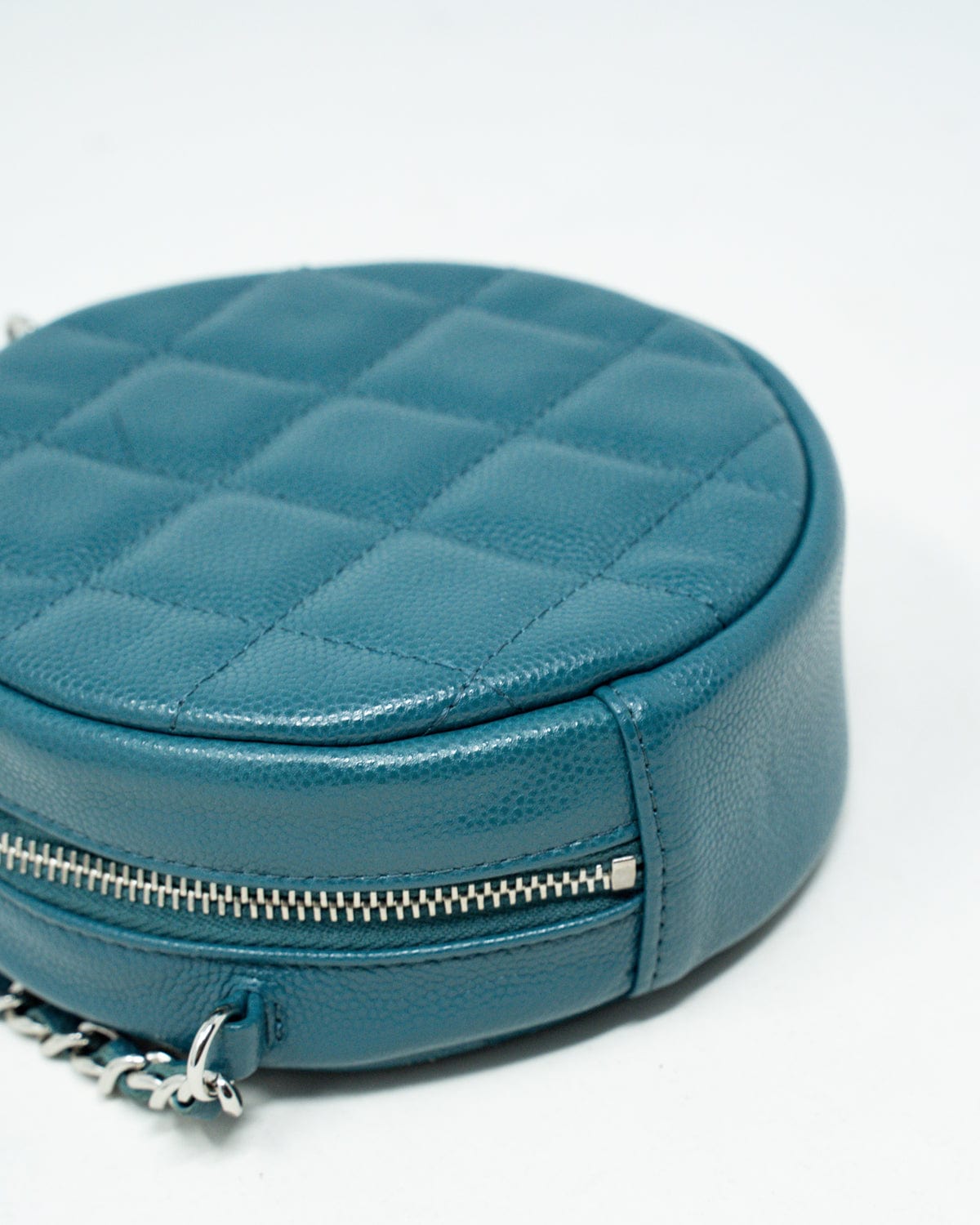 Chanel Chanel caviar Round Teal Bag - ADL1944