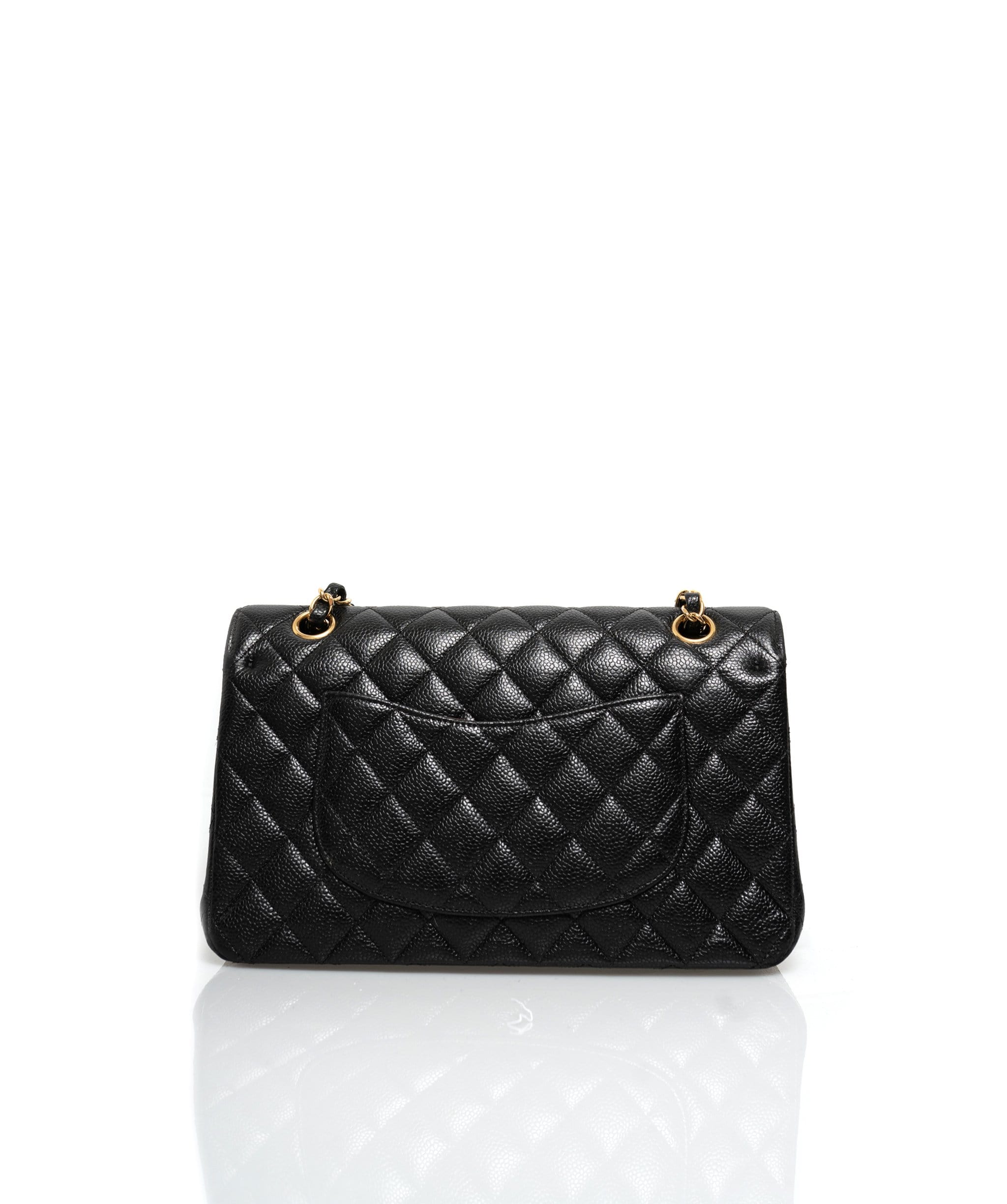 Chanel Chanel Caviar Skin 10" Medium Classic Flap Bag with Gold Hardware - ASL1533