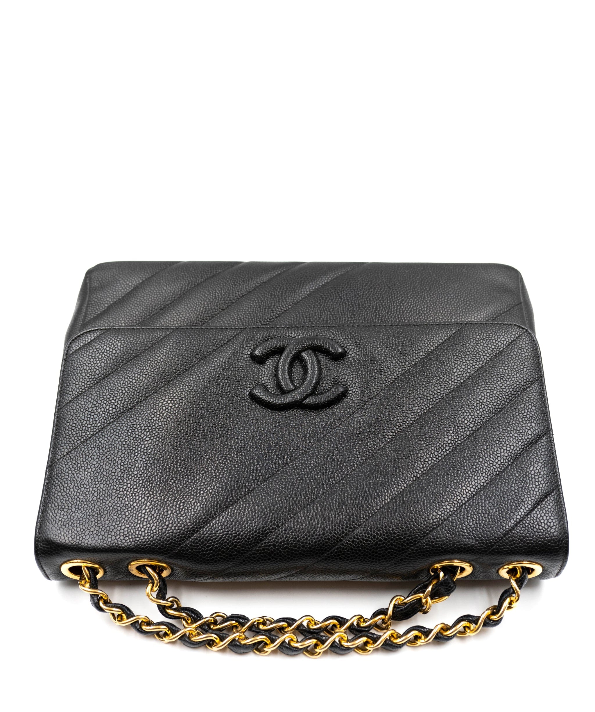 Chanel Chanel Caviar Skin All Black CC Jumbo Classic Flap Bag - AWL3570