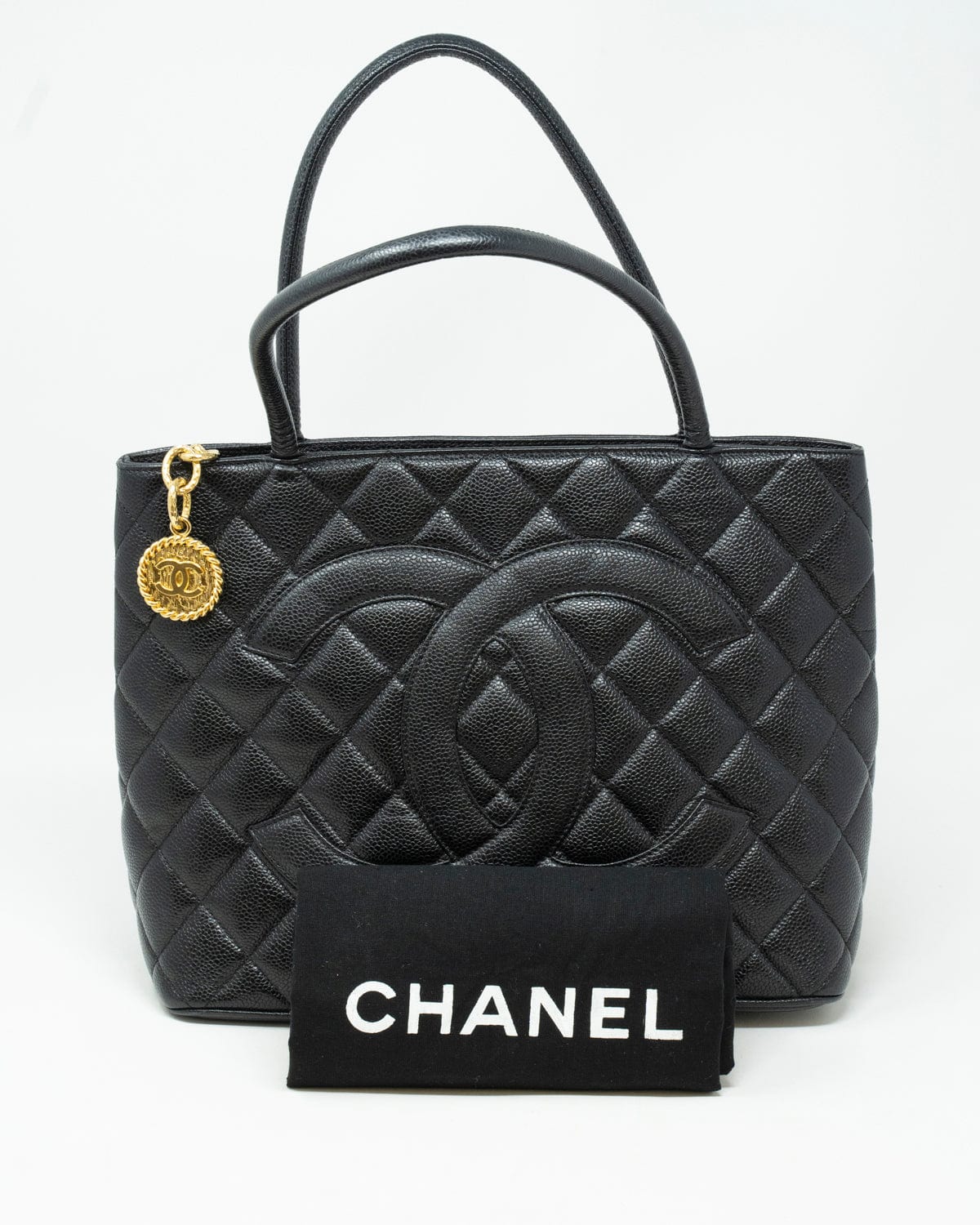 Chanel Chanel Caviar skin Medallion Tote Bag with Gold Hardware - AWL2368