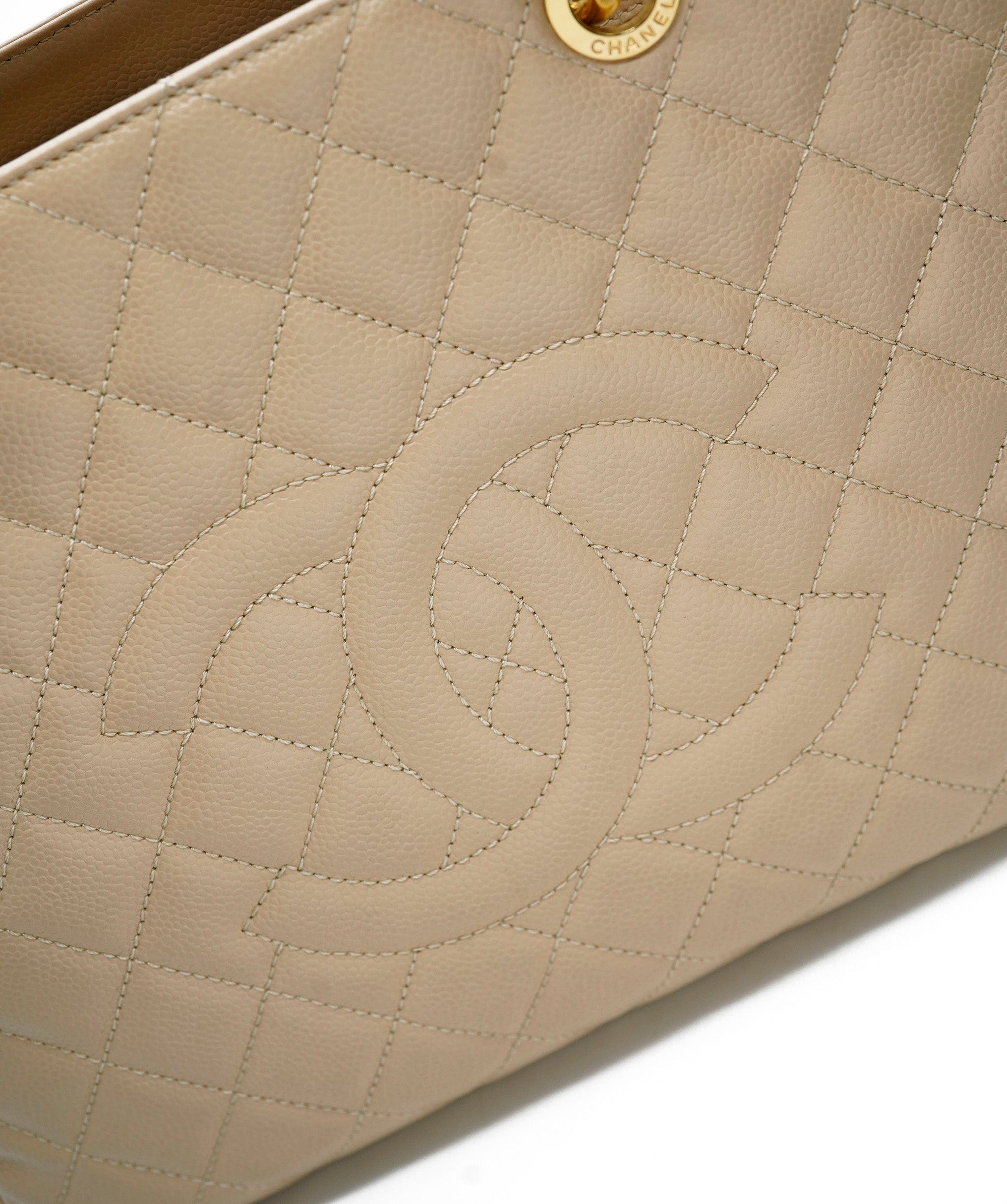 Chanel Chanel caviar tote bag beige 13788058 - AWC1956