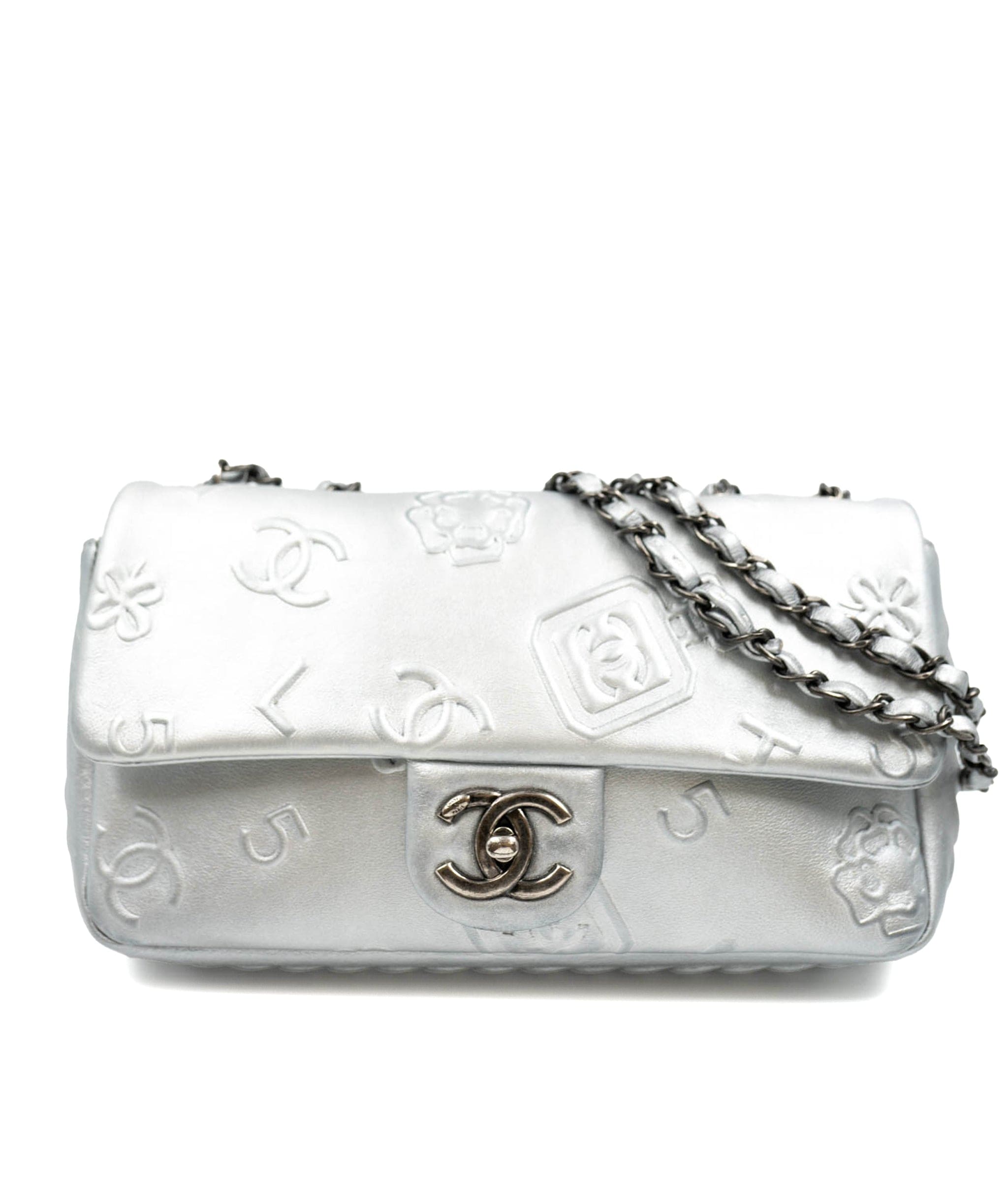 Chanel Chanel cc icon precious symbols silver classic flap bag UKL1165