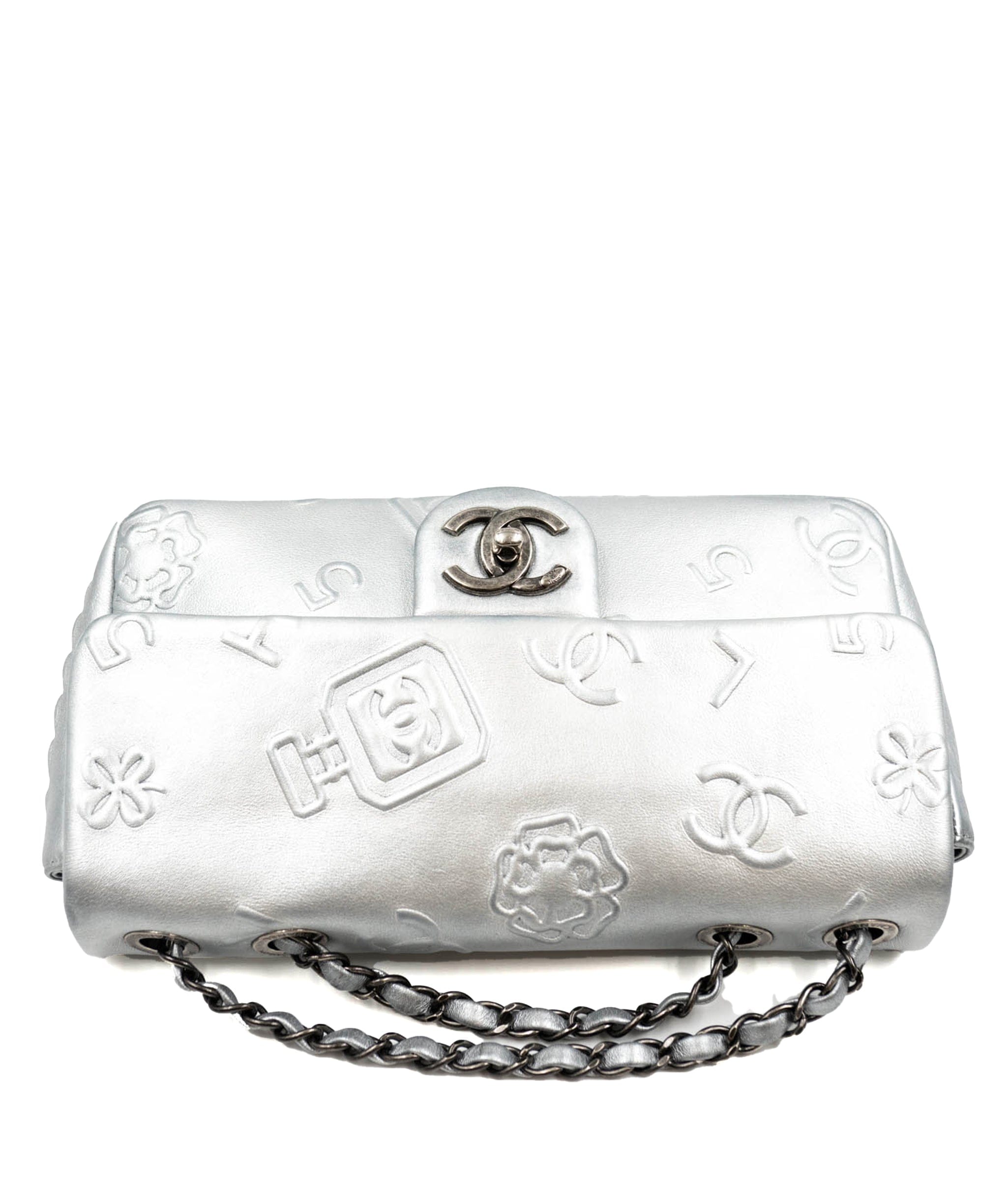 Chanel Chanel cc icon precious symbols silver classic flap bag UKL1165