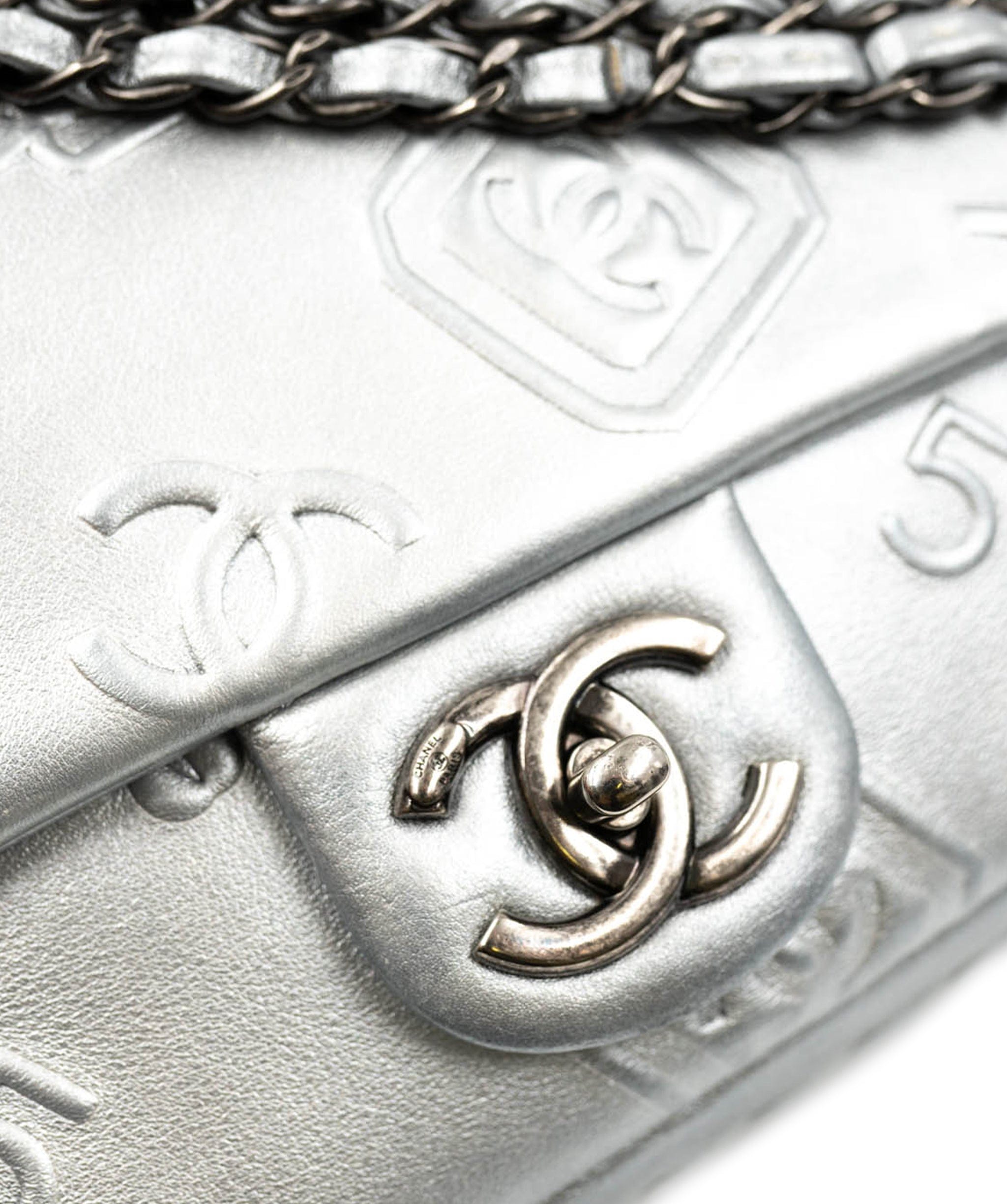 Chanel Chanel cc icon precious symbols silver classic flap bag UKL1165