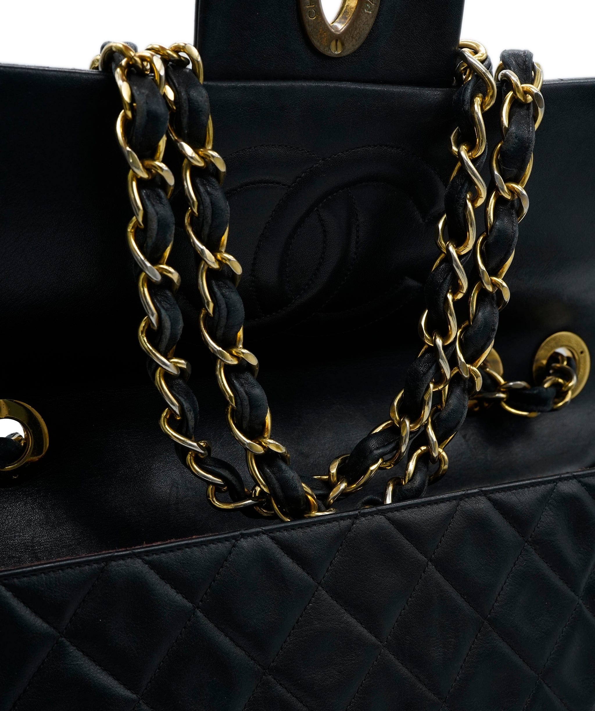 Chanel Chanel CC Jumbo black lambskin gold hardware - ASL1D59