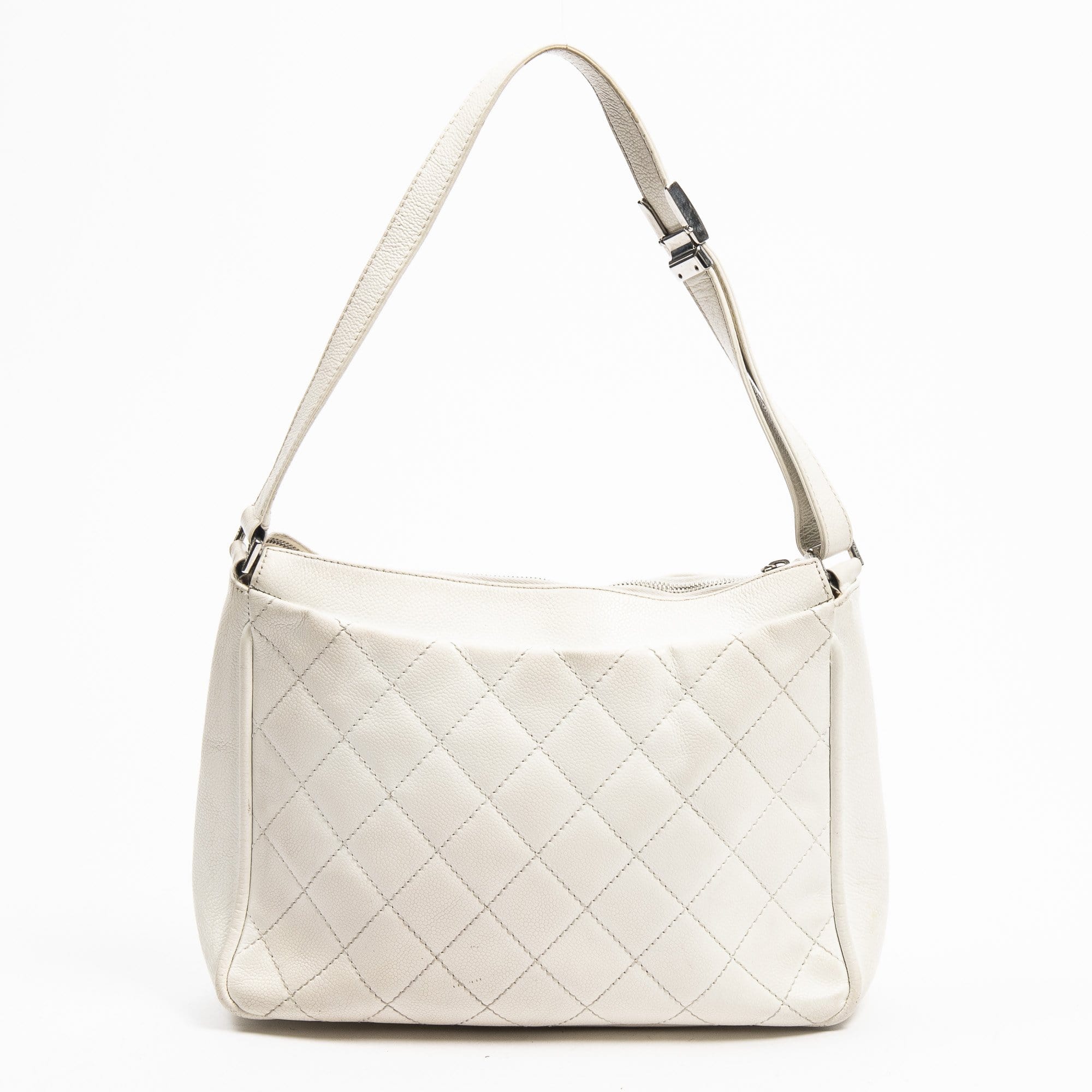 Chanel Chanel CC White Caviar Skin Shoulder Tote Bag - AWL1394