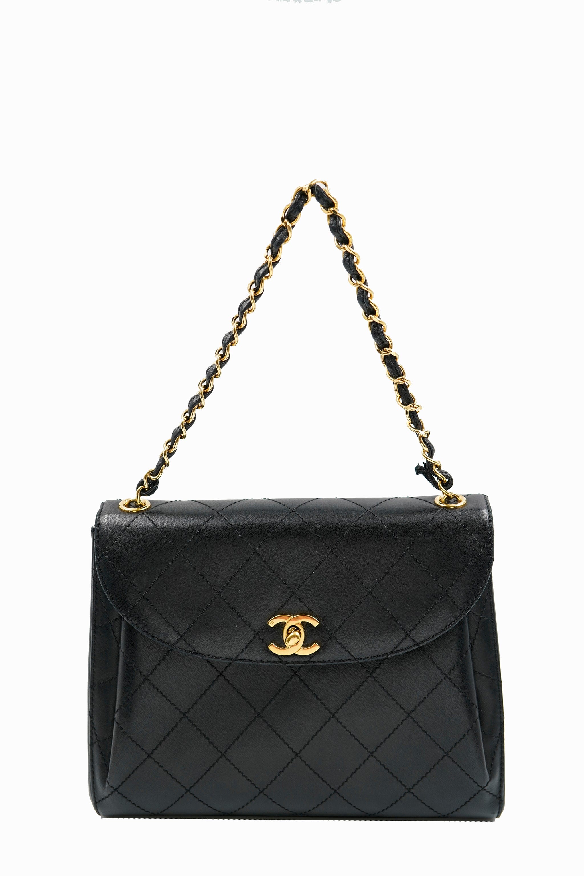 Chanel Chanel chain shoulder bag (Black lambskin, GHW) - AWL3253