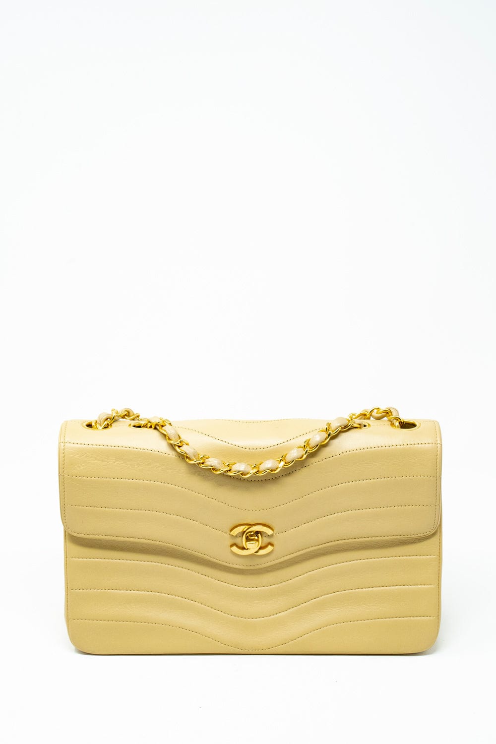 Chanel Chanel Chevron Wave Beige Bag  ADL2073