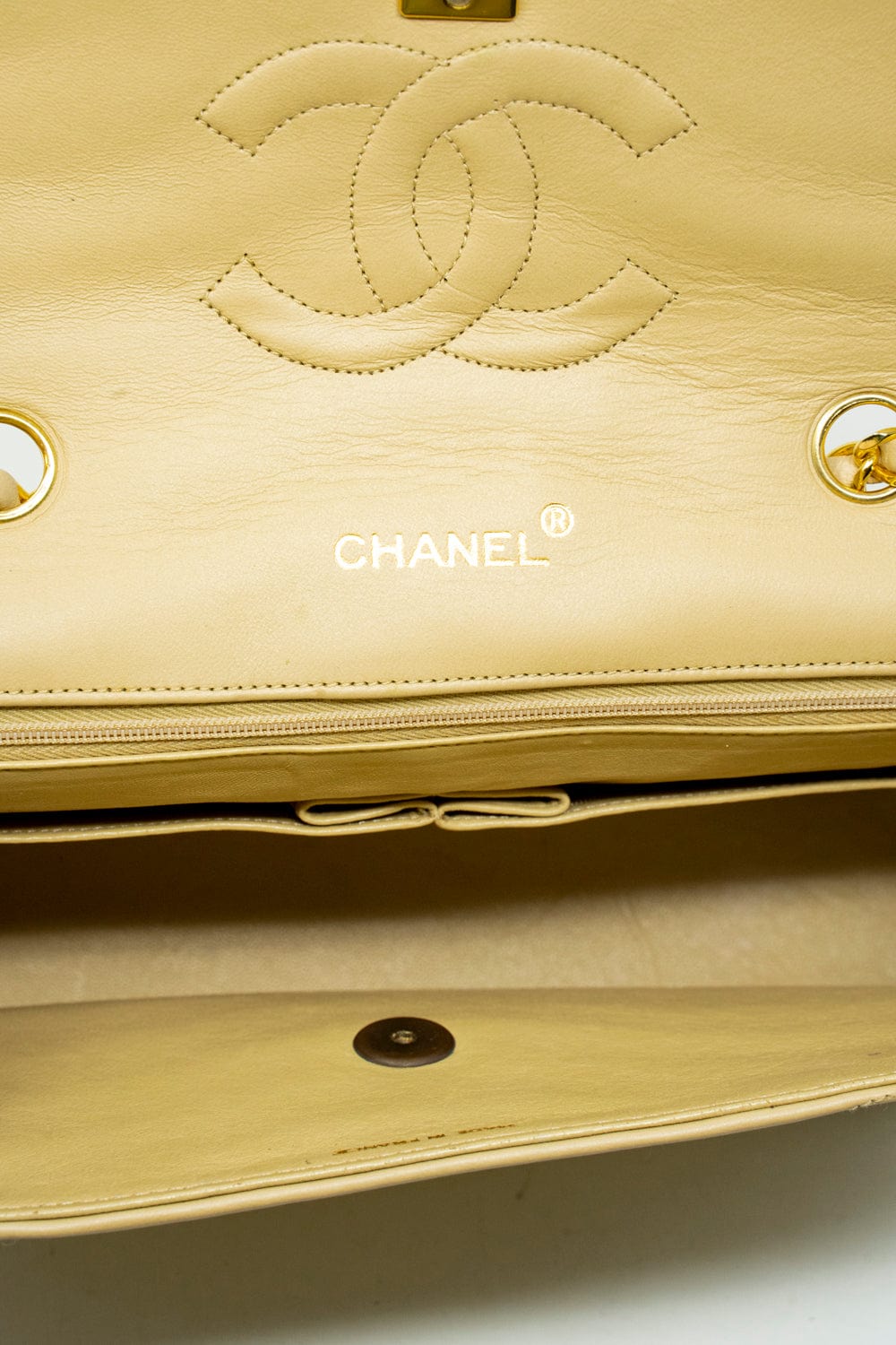 Chanel Chanel Chevron Wave Beige Bag  ADL2073