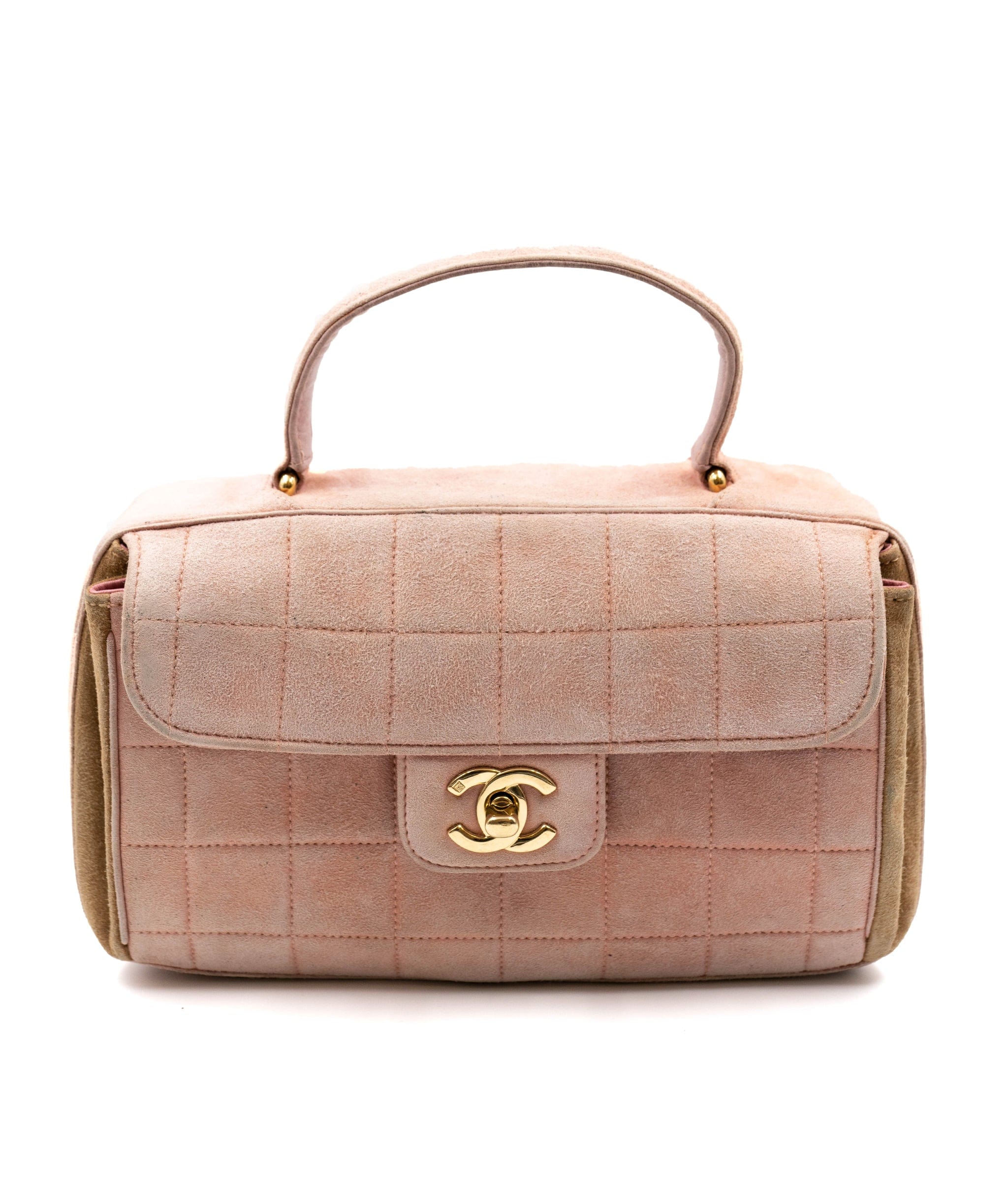 Chanel Chanel Chocolate Bar Top Handle Bag Pink ASL3380