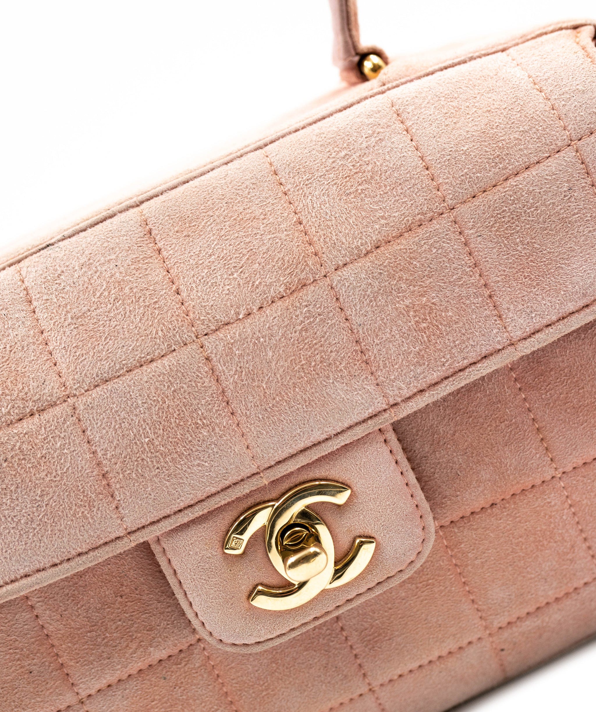 Chanel Chanel Chocolate Bar Top Handle Bag Pink ASL3380