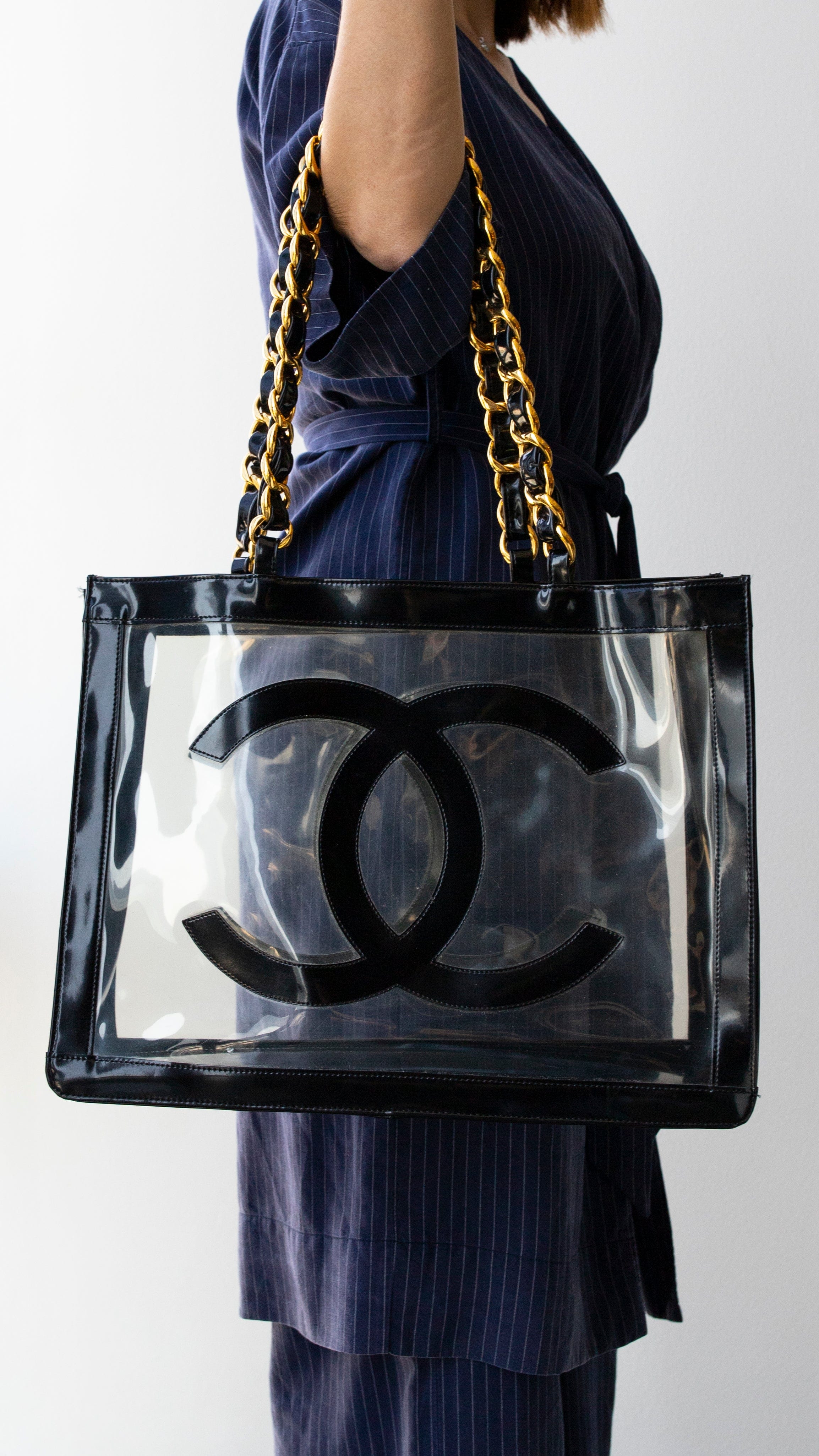 Chanel Chanel Chunky Chain PVC Tote Bag ASL3256