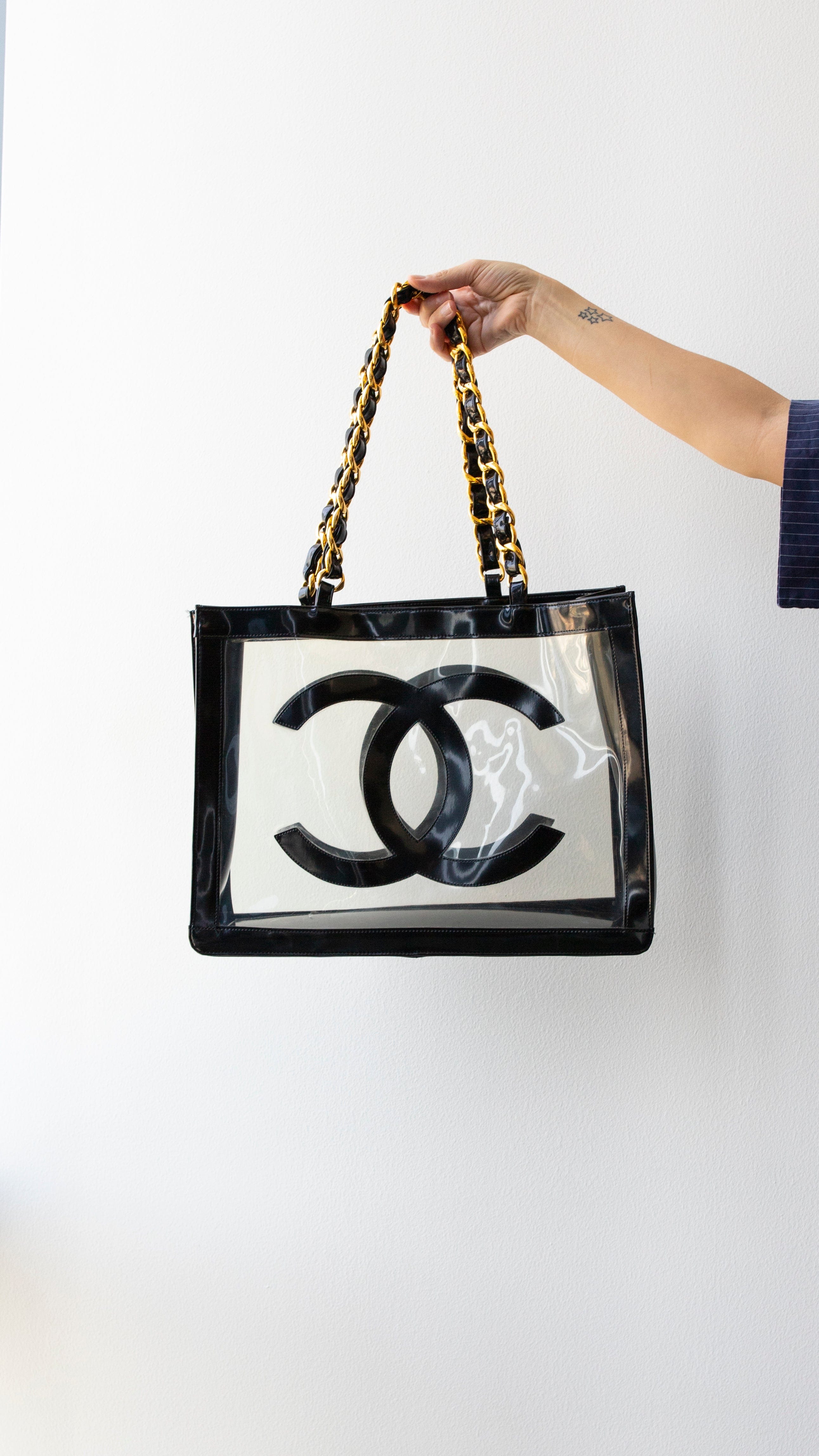 Chanel Chanel Chunky Chain PVC Tote Bag ASL3256